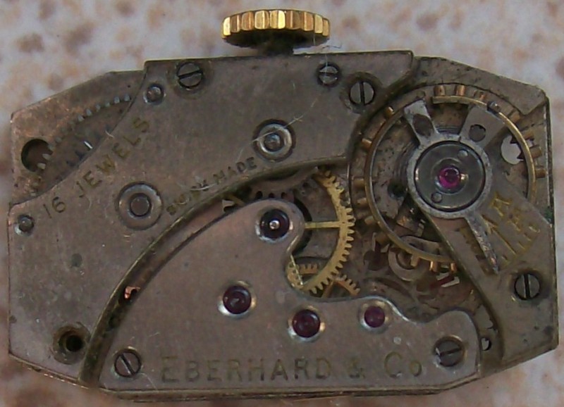Eberhard vintage lady wristwatch movement 15 mm x 20 mm. in diameter