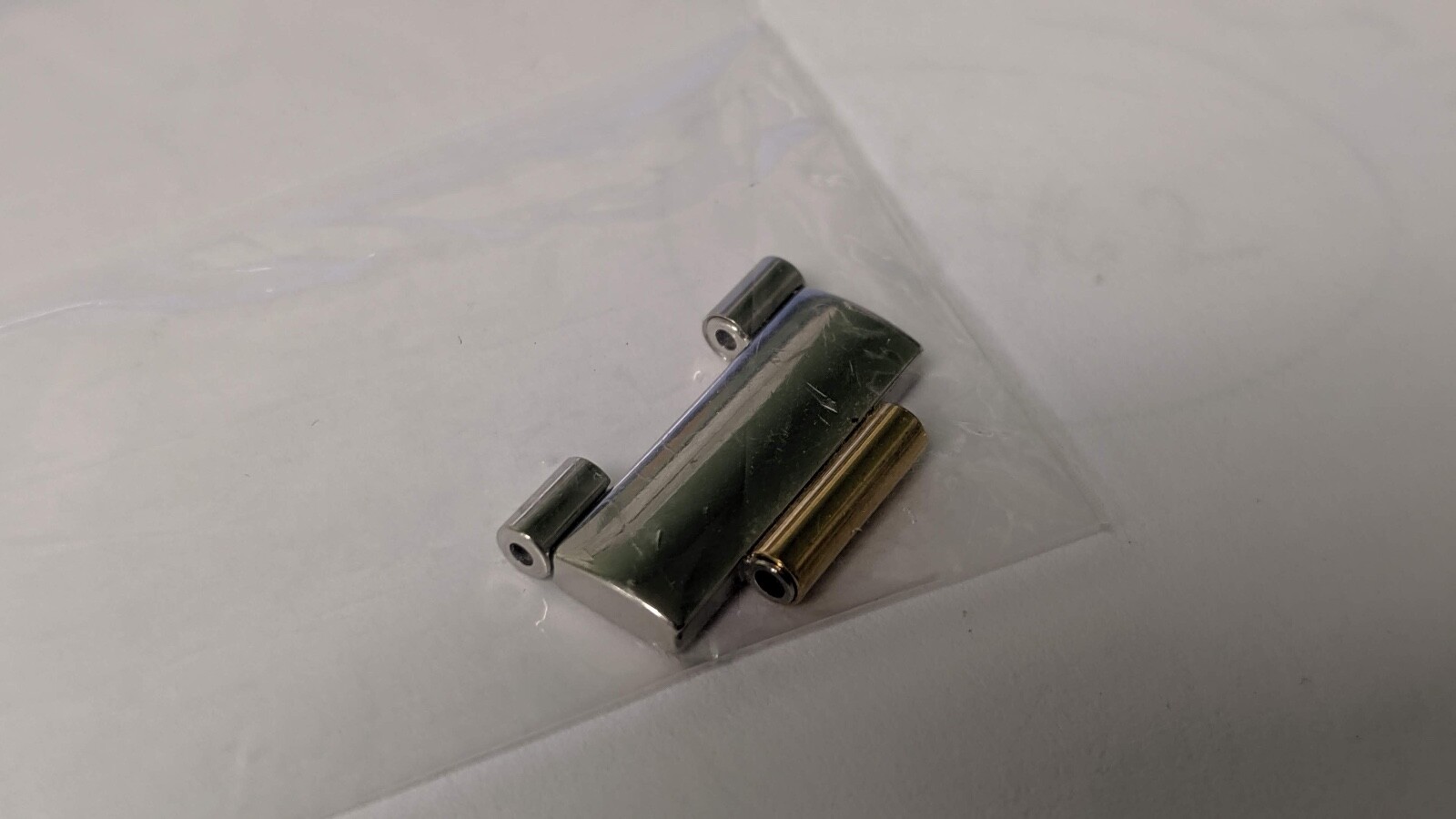 Omega LINK Constellation Stainless Steel and Gold approx 19mm wide x 9.9mm wide