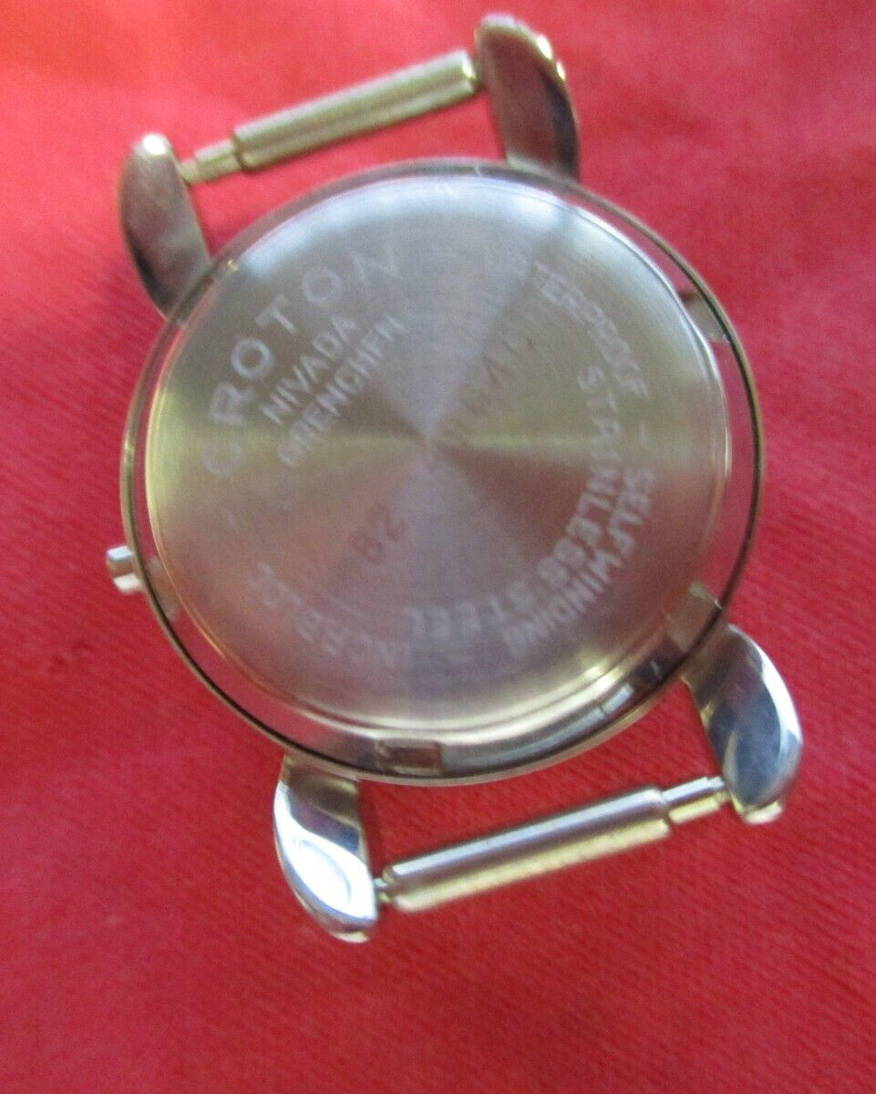 CROTON NIVADA SA GRENCHEN Watch Industry Sample NOS Swiss Case Crystal ScrewBack