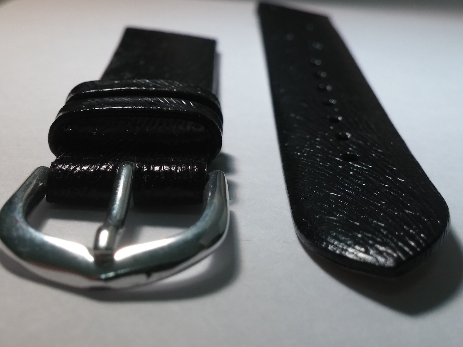 Fendi Band/Strap BLACK genuine leather, 15/14mm, lengths 60/100mm