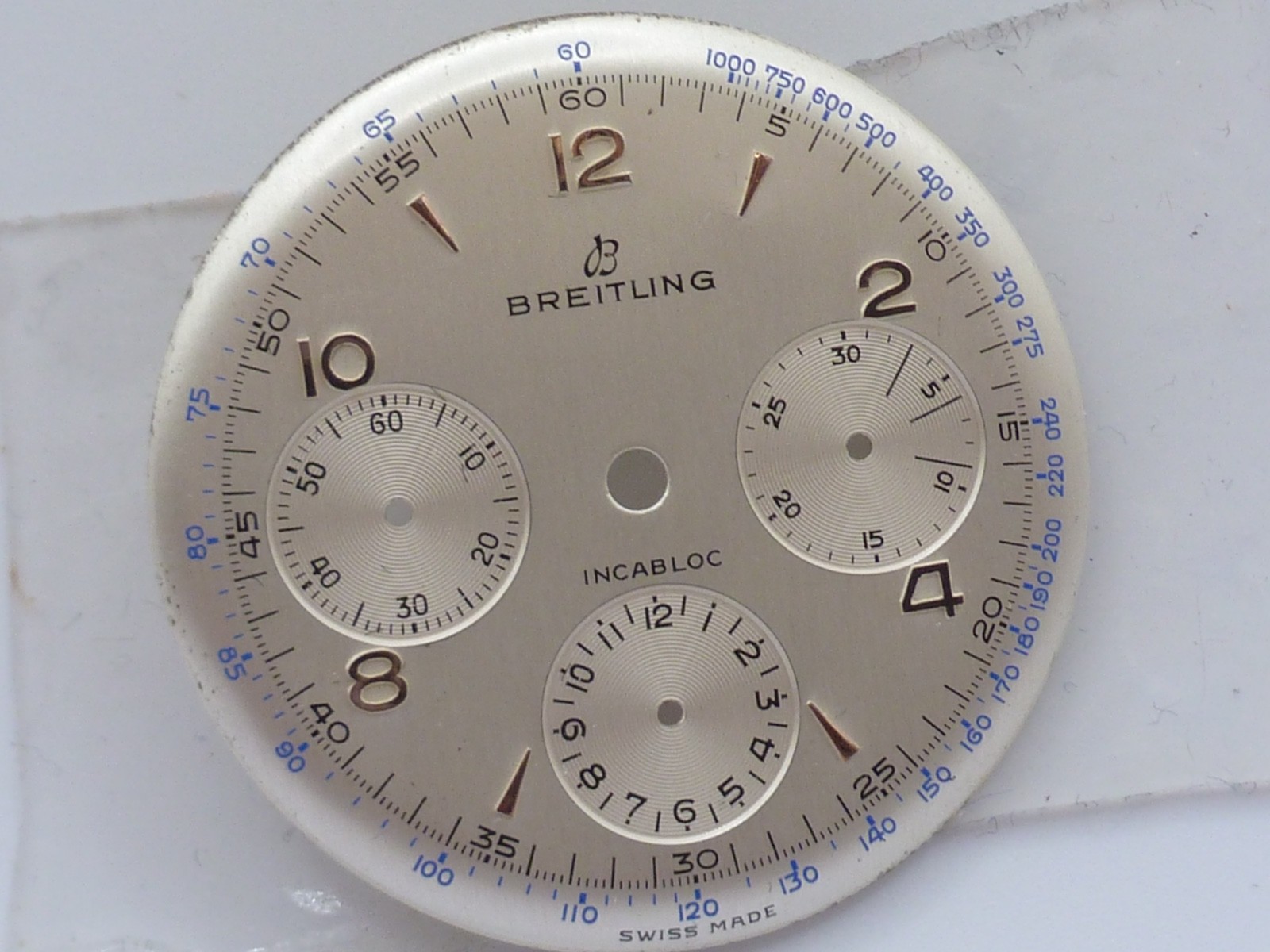 Vintage Breitling Premier Chronograph 787 dial 32,5mm Original gold index