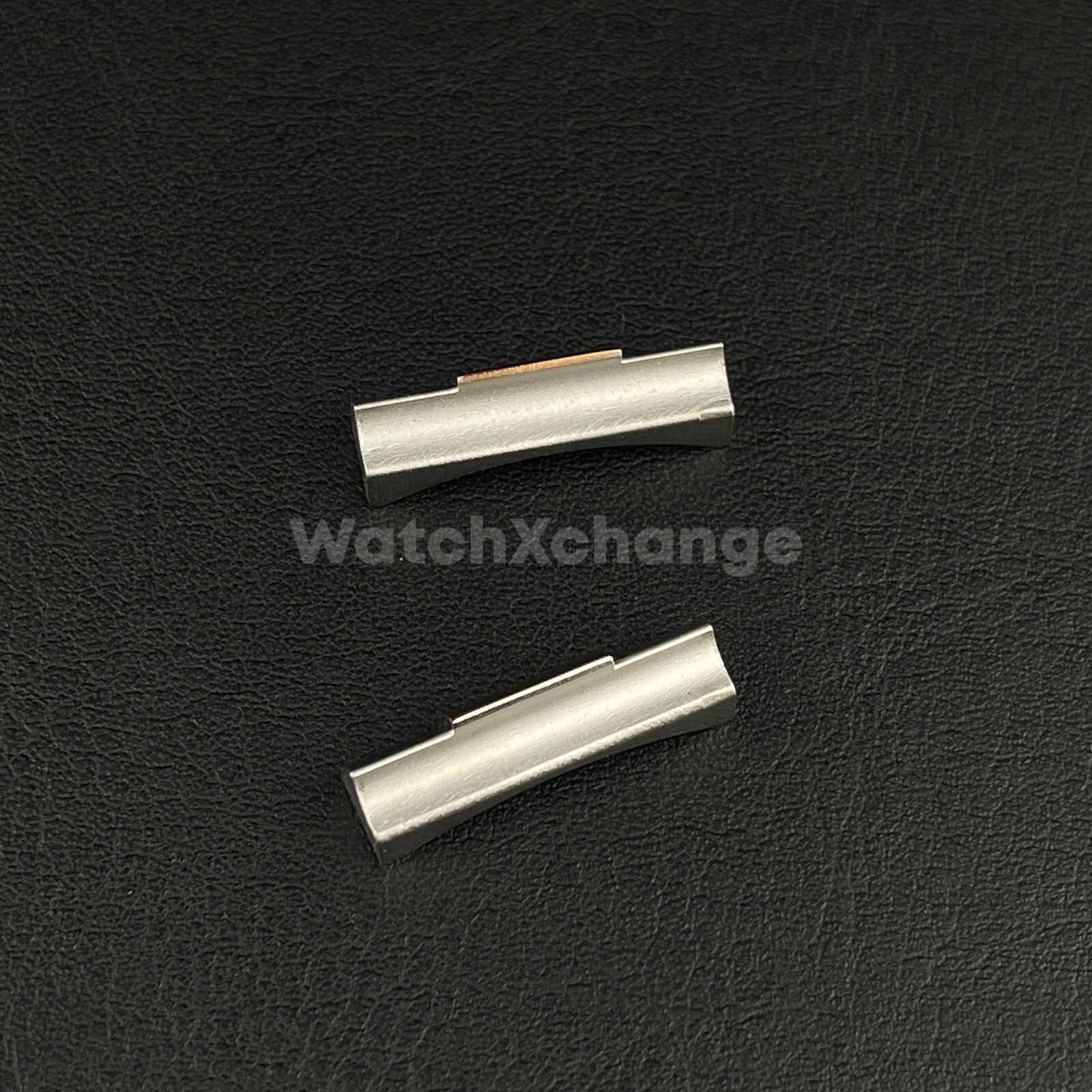 Silver & Rose Gold 21mm Curved End Links Watch Band Strap Bracelet Two Tone