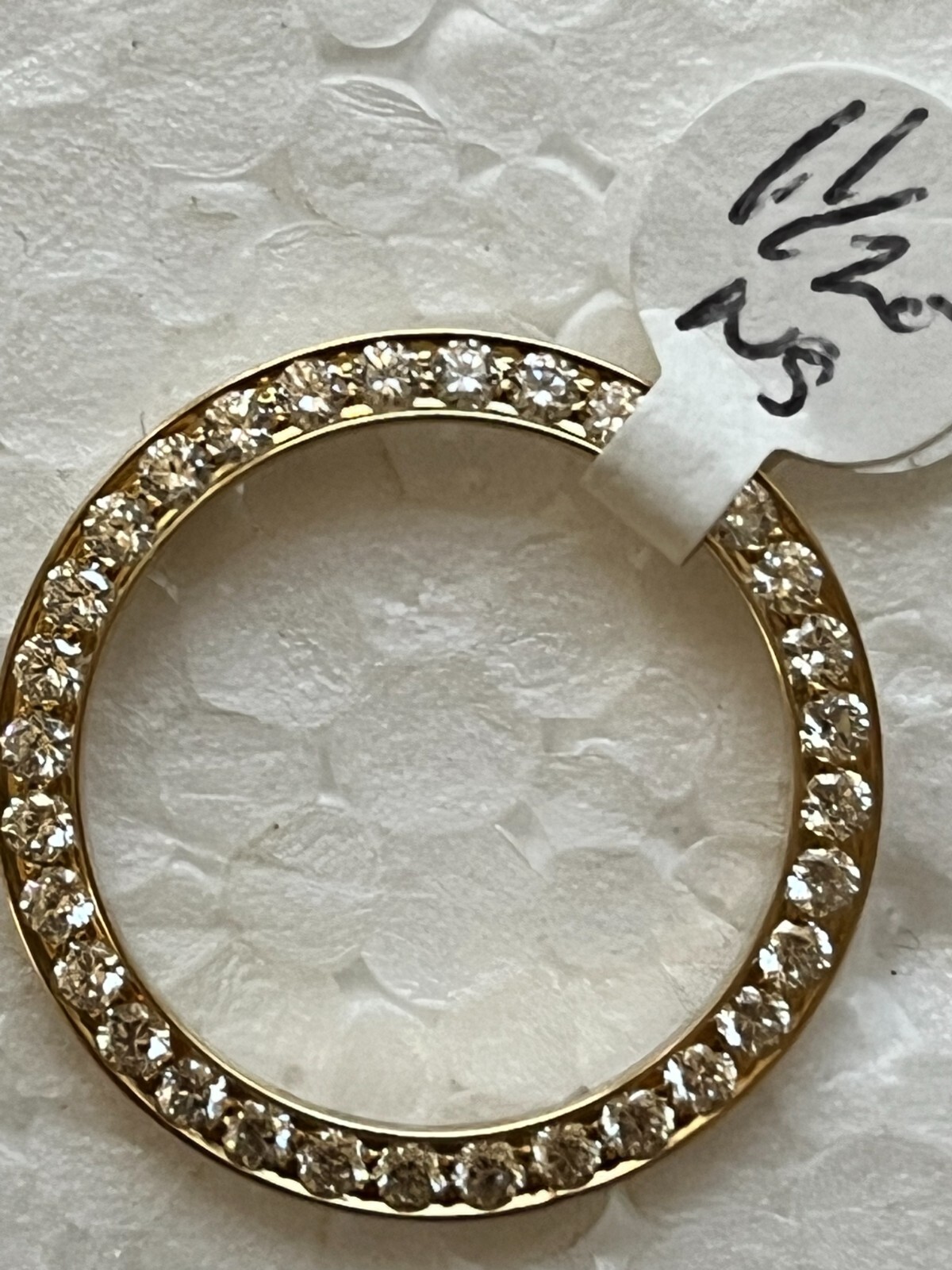 BEAD SET DIAMOND BEZEL FOR ROLEX 6516, 6517, 6519, 6916, 6917, 6919, 6927 18KY