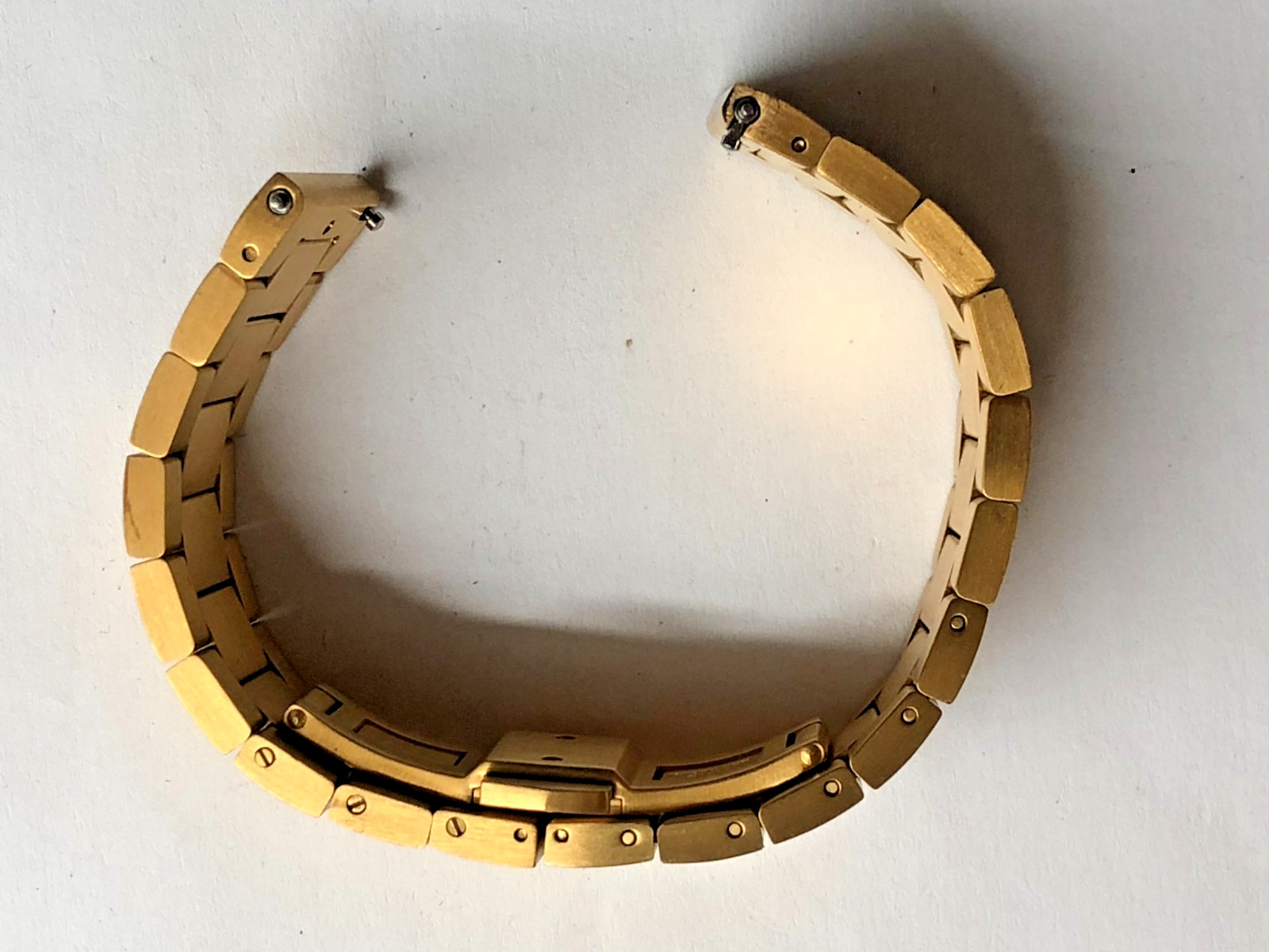 HappieWatch 20mm Gold Plated Stainless Steel Butterfly Fastening Watch Bracelet