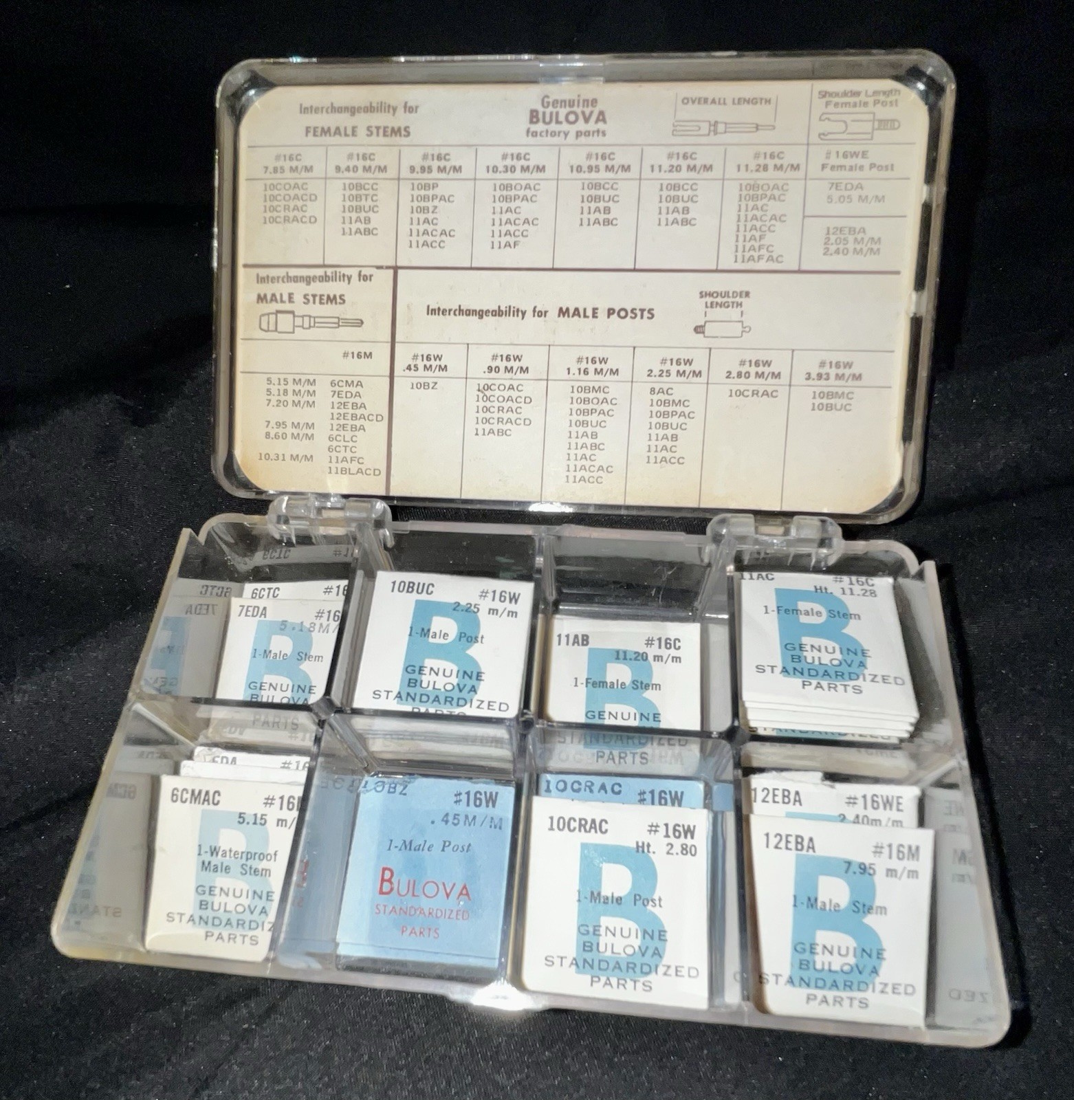 Vintage Bulova Watch Parts Kit #23A—Split Stem And Post Kit For Watches