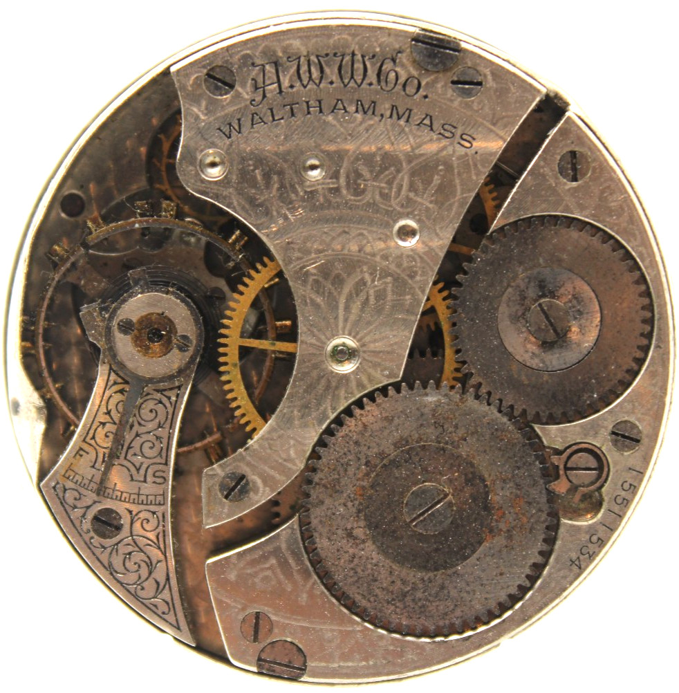 1907 WALTHAM POCKET WATCH MOVEMENT 15511534 GRADE 610 16s 7j (FG3)