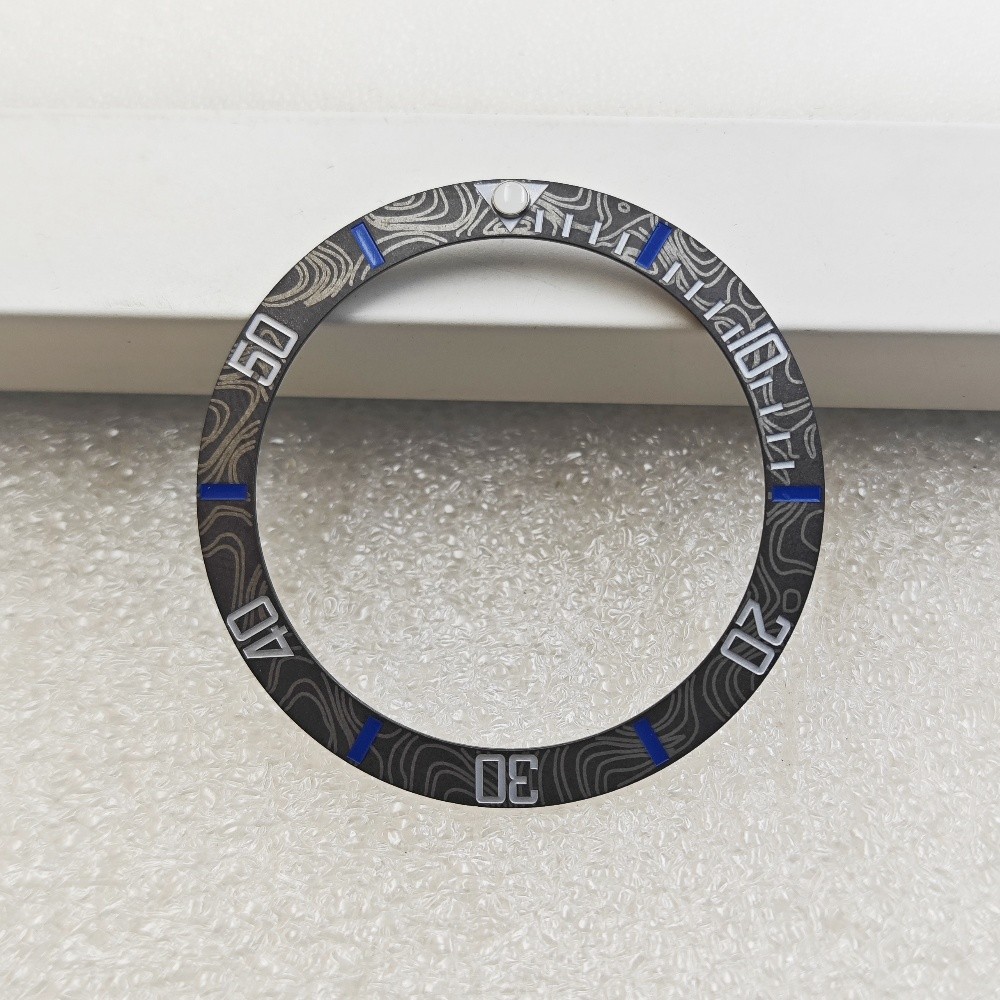 Watch Bezel SUB Carbon Fiber Texture Ceramic Bezel BGW9 Luminous 38mm Watch