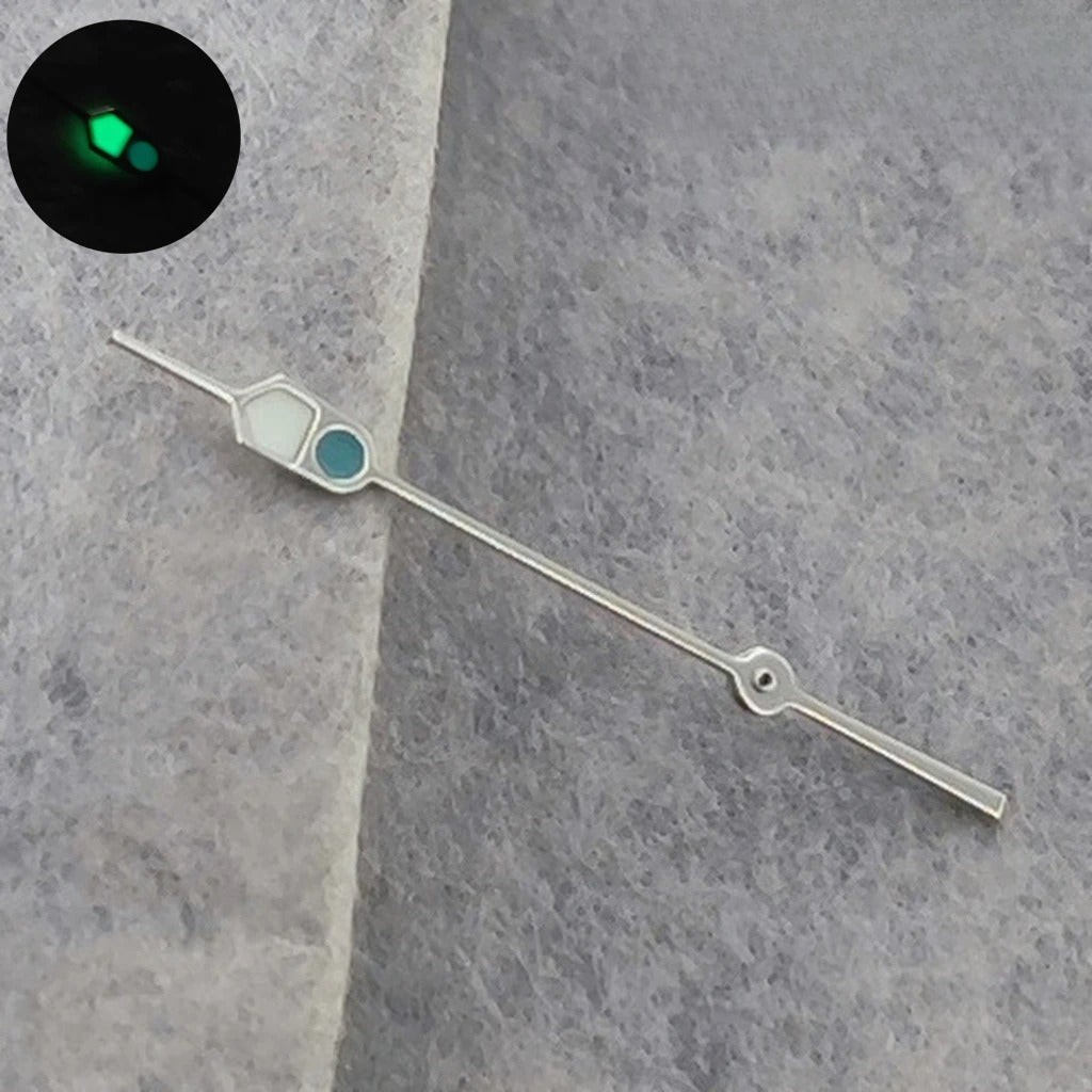 13mm Silver Black For NH35 NH36 7S26 7S36 4R35 4R36 Watches C3 Green Luminous
