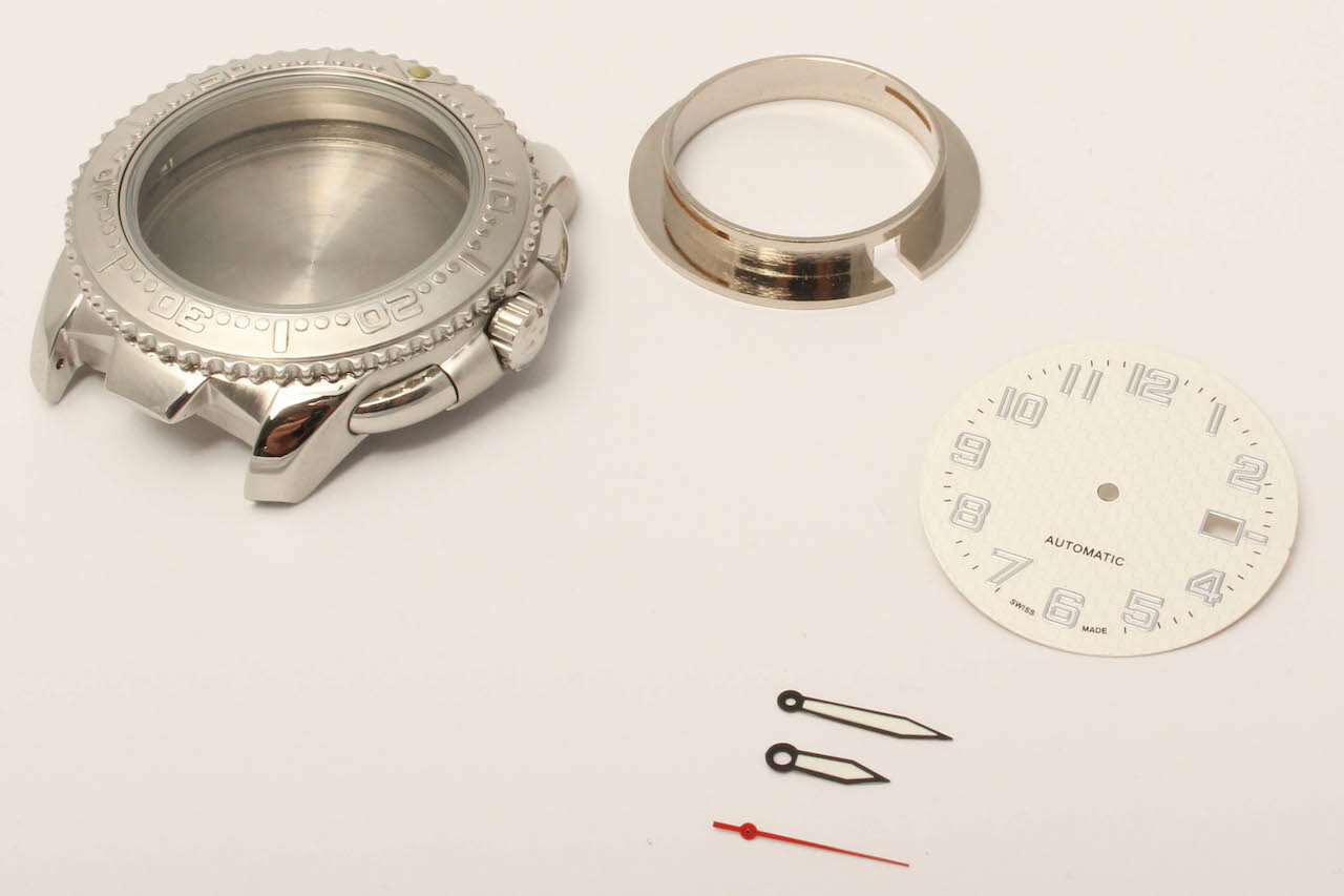 DIY SET ETA 2824-2 WATCH CASE + DIAL + HANDS 43,3mm / DIY BAUSATZ Gehäuse Zeiger