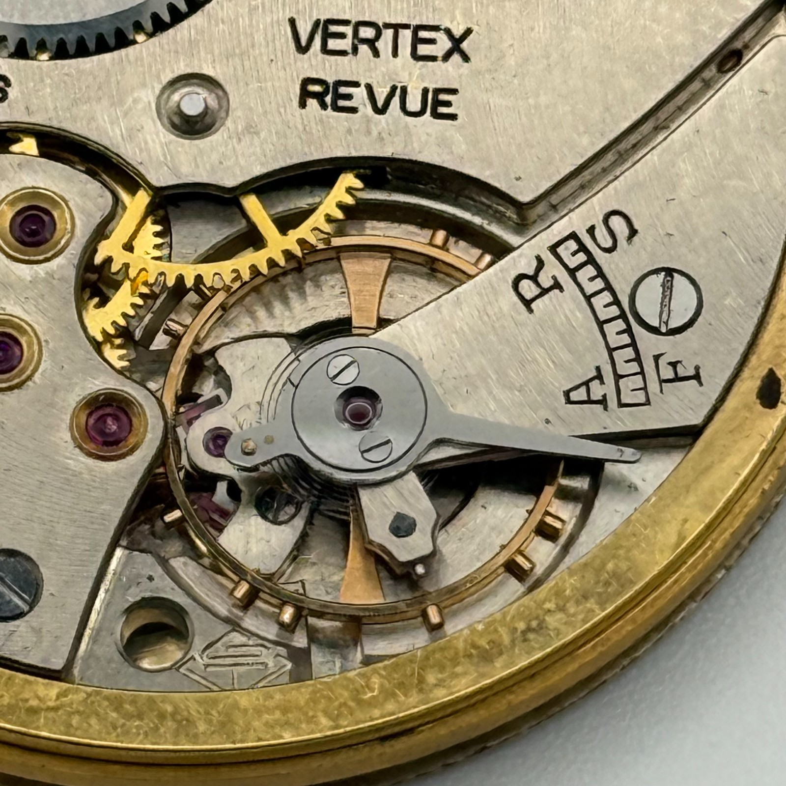 Vertex Revue 65 Pocket Watch Movement – Garrard – Parts / Repair