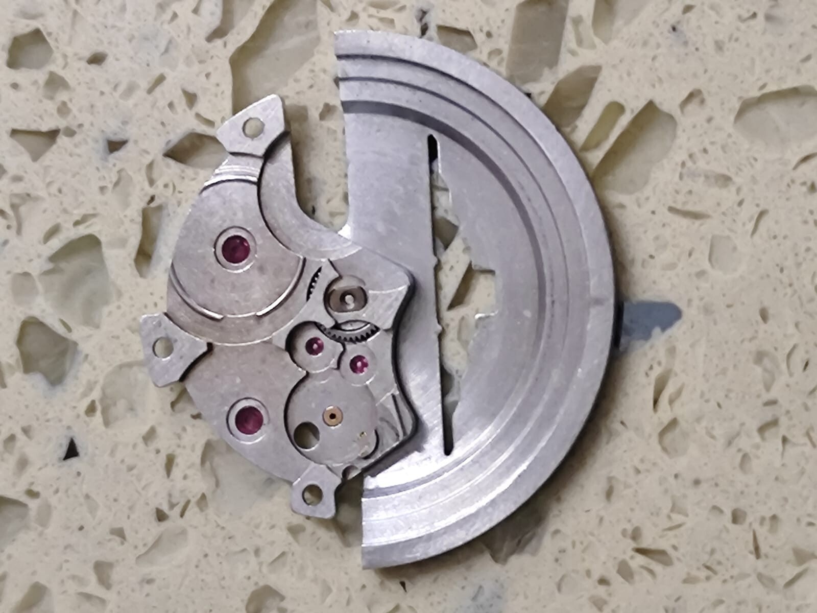 Longines Cal L990.1 Parts framework Rotor with automatic device Used