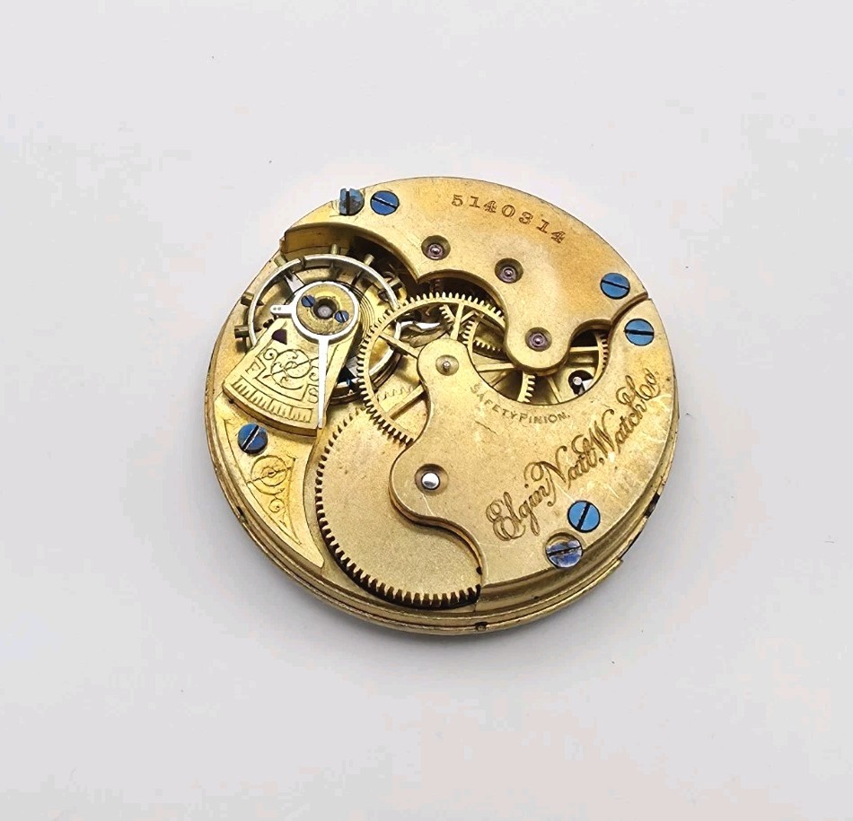 1894 Elgin Model 2 Grade 118 11J 6s Pocket Watch Movement For Parts Or Repair