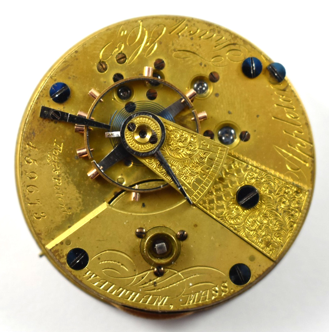 Vintage Waltham A.T & Co 18s 15J KW/KS Pocket Watch Movement c.1870 lot.ra