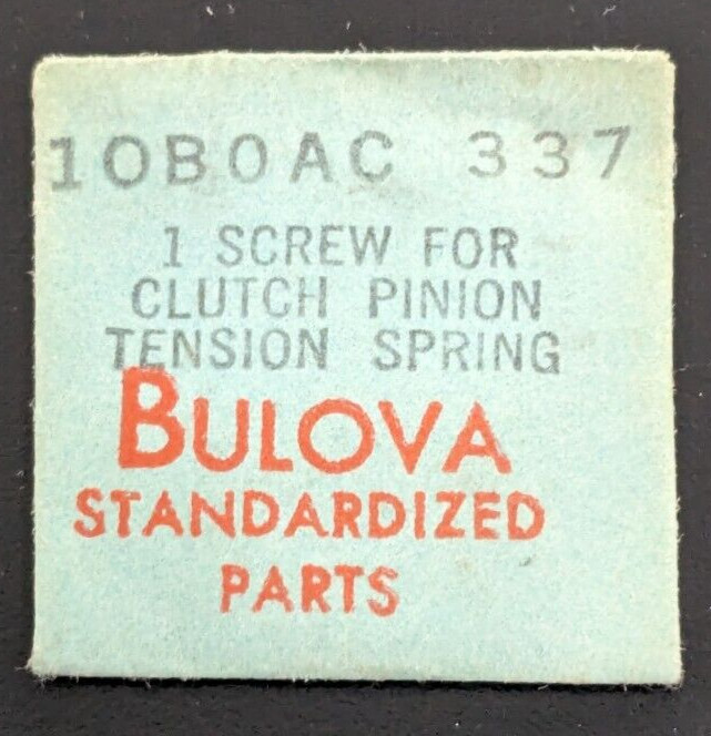 Genuine NOS Bulova Cal. 10BOAC – 1 Screw for Clutch Pinion Tension Spring #337
