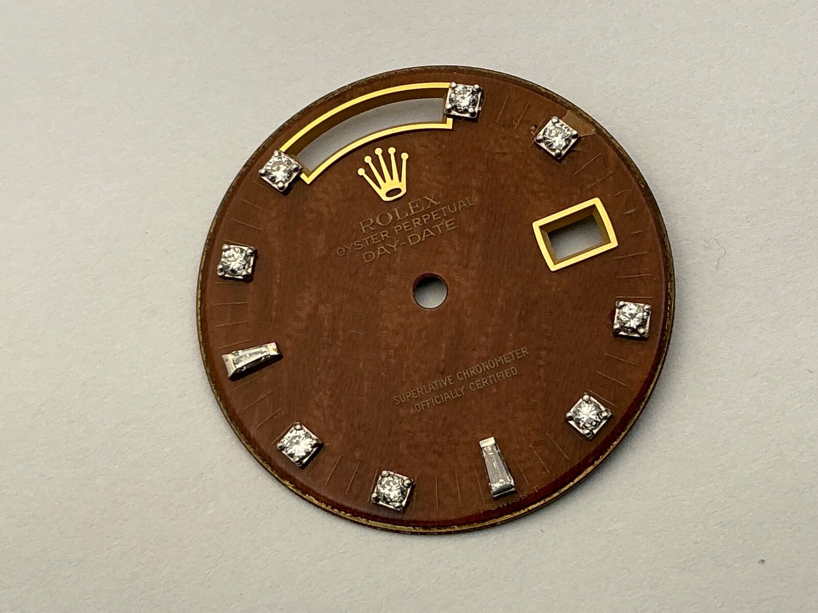 Authentic Rolex Wood Dial with added diamonds Day Date 18038 18238 18078 18248