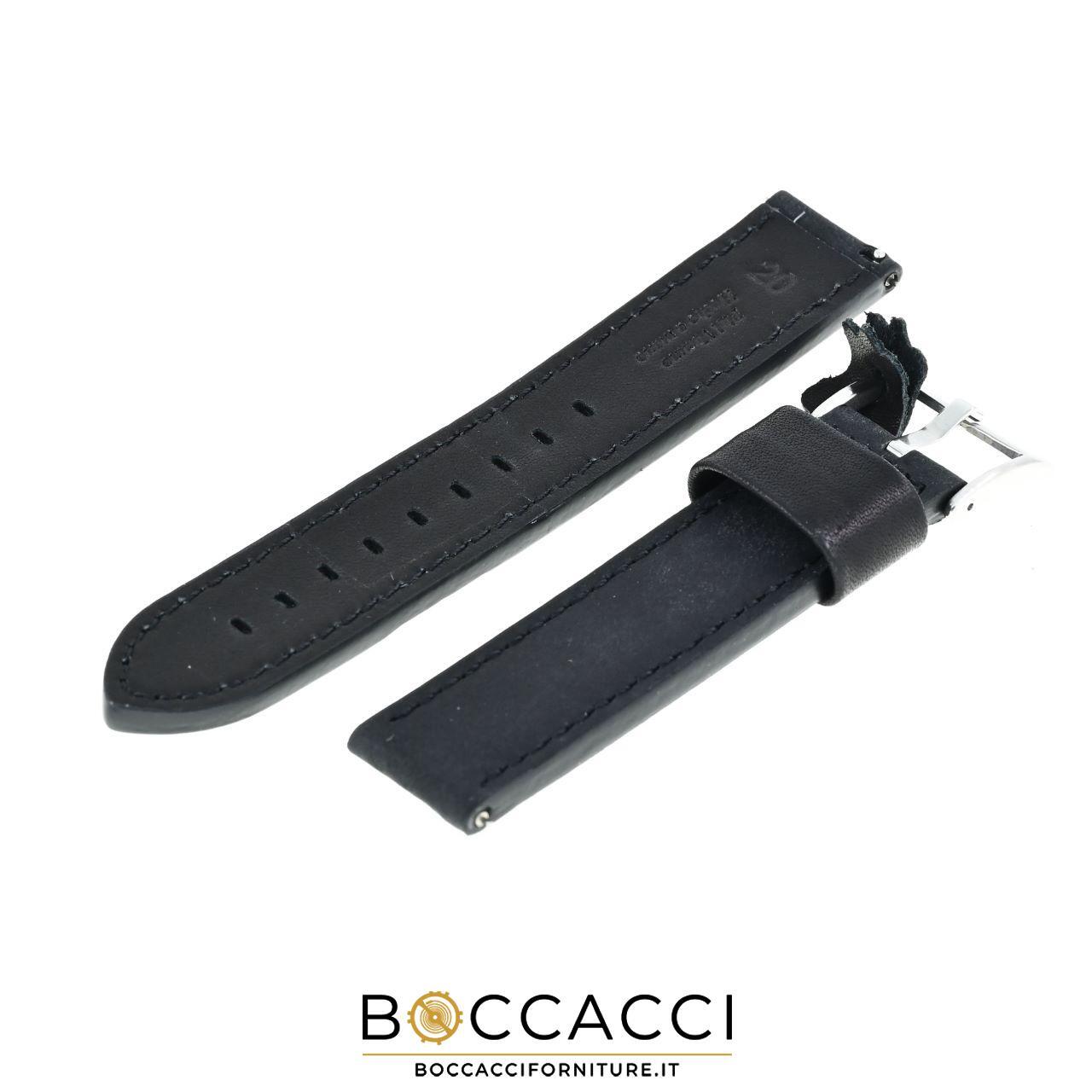 DILOY Easy Fit/Remove Strap 20mm Black Nubuck Vintage Style (NEW)