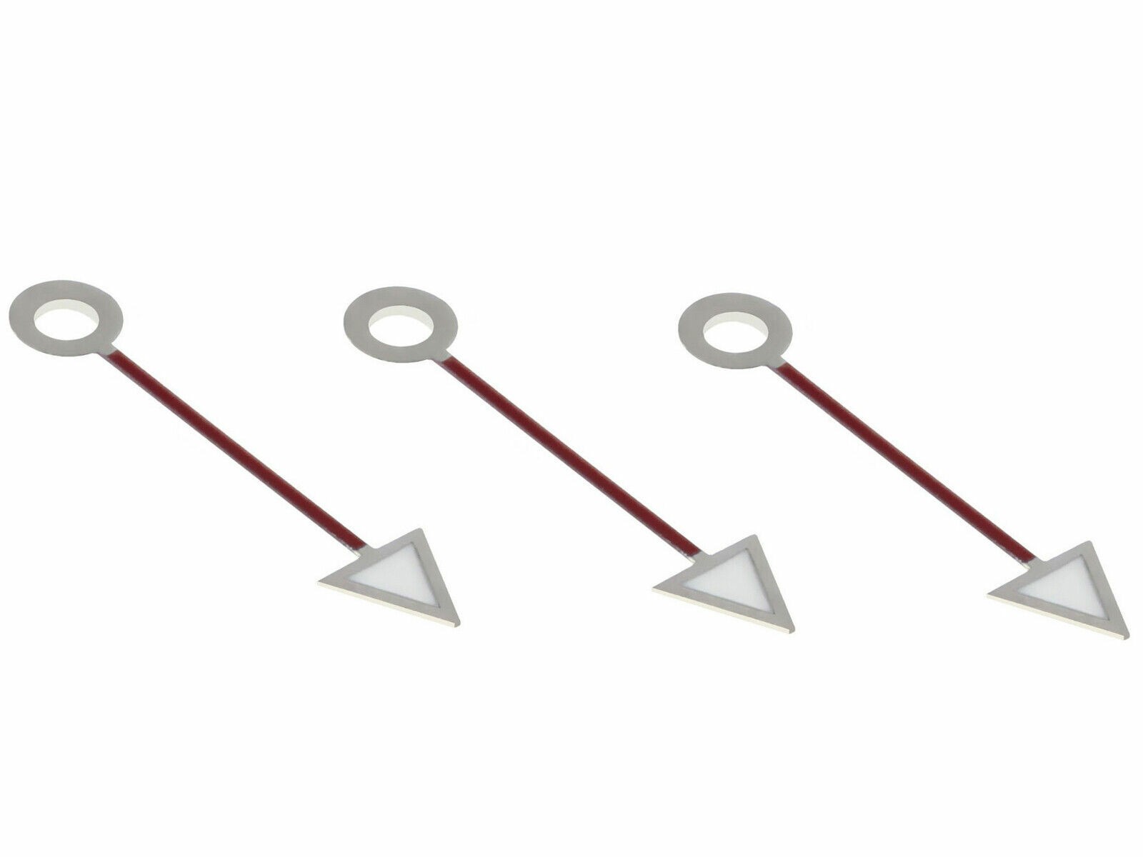 3 Silver Greenwich Mean Time Replacement Hands For Rolex 1670 1675 16750 16753