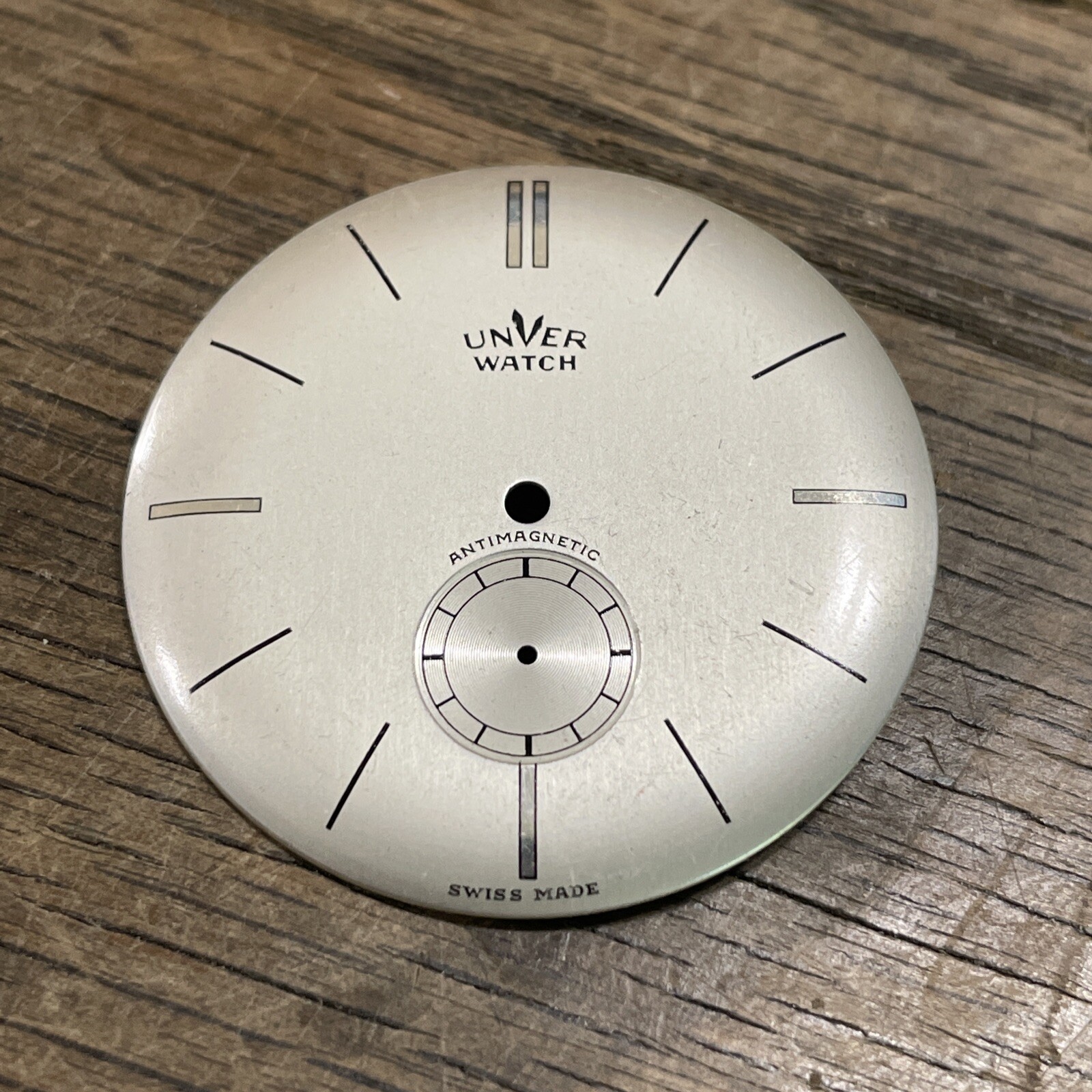 Unver watch Dial 32.5mm silver tone