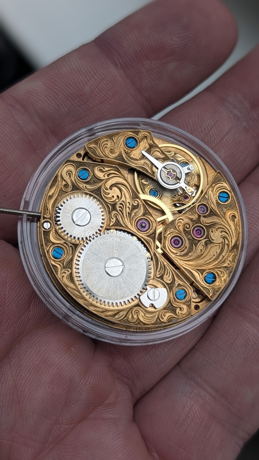 New ST3600 Mechanical Watch Movement – Hand-Engraved, Gold-Plated (6497)