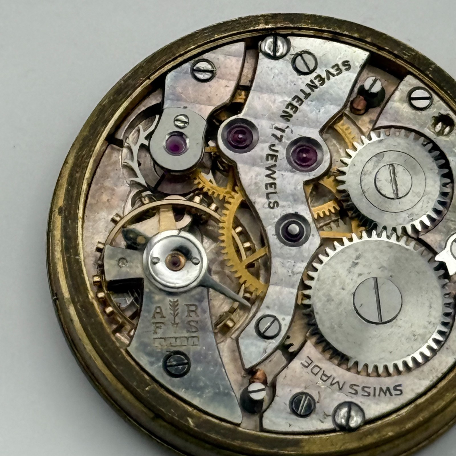 Kendal & Dent London Watch Movement 17 Jewels Manual Wind Vintage Parts 27mm