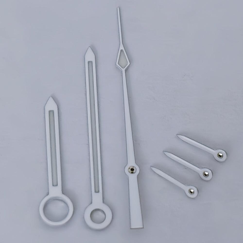 Silver Trim White Second Hands Set for Speedmaster/Seamaster ETA Dandong 7750