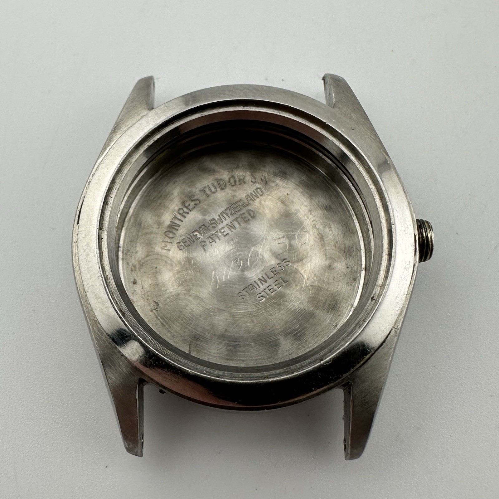 RARE 1950’s TUDOR AUTOMATIC 7810 STAINLESS STEEL CASE – WATCH PART CASE ONLY