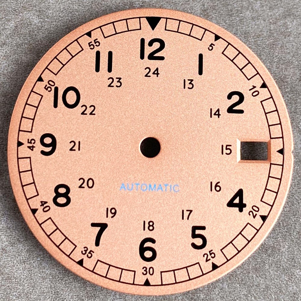 29mm Pilot Style Watch Dial Face and Hands Fit for NH35 NH36 Automatic Movement