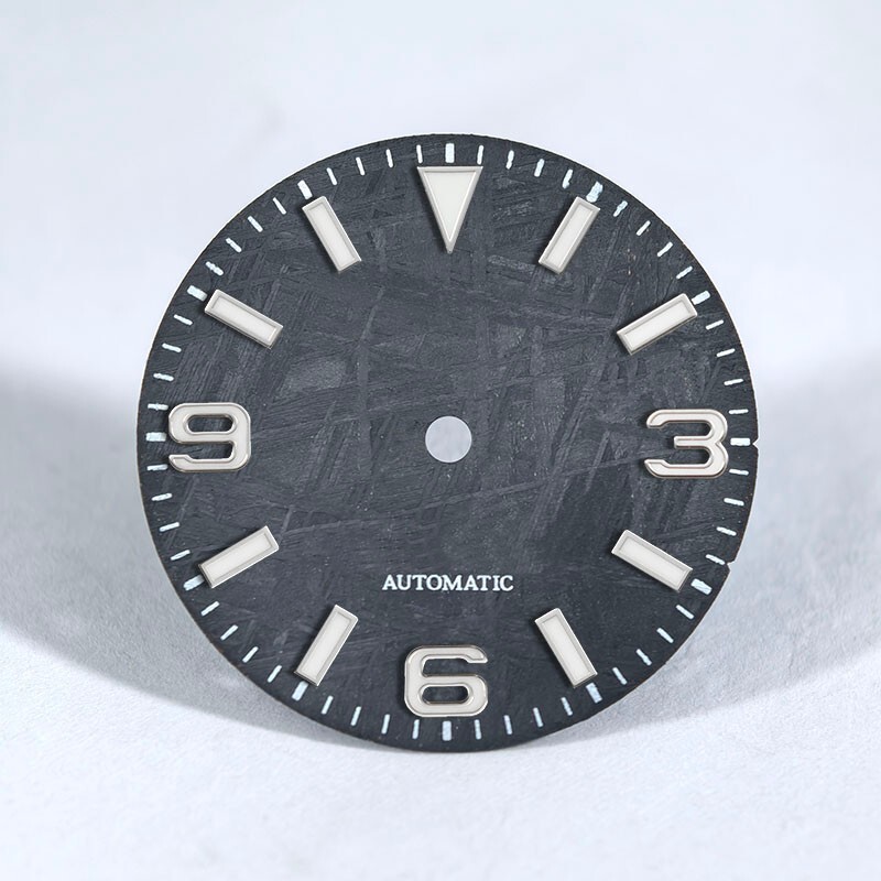 DS Natural Real Meteorite Dial 28.5MM NH35/34 Personalized custom logo and text
