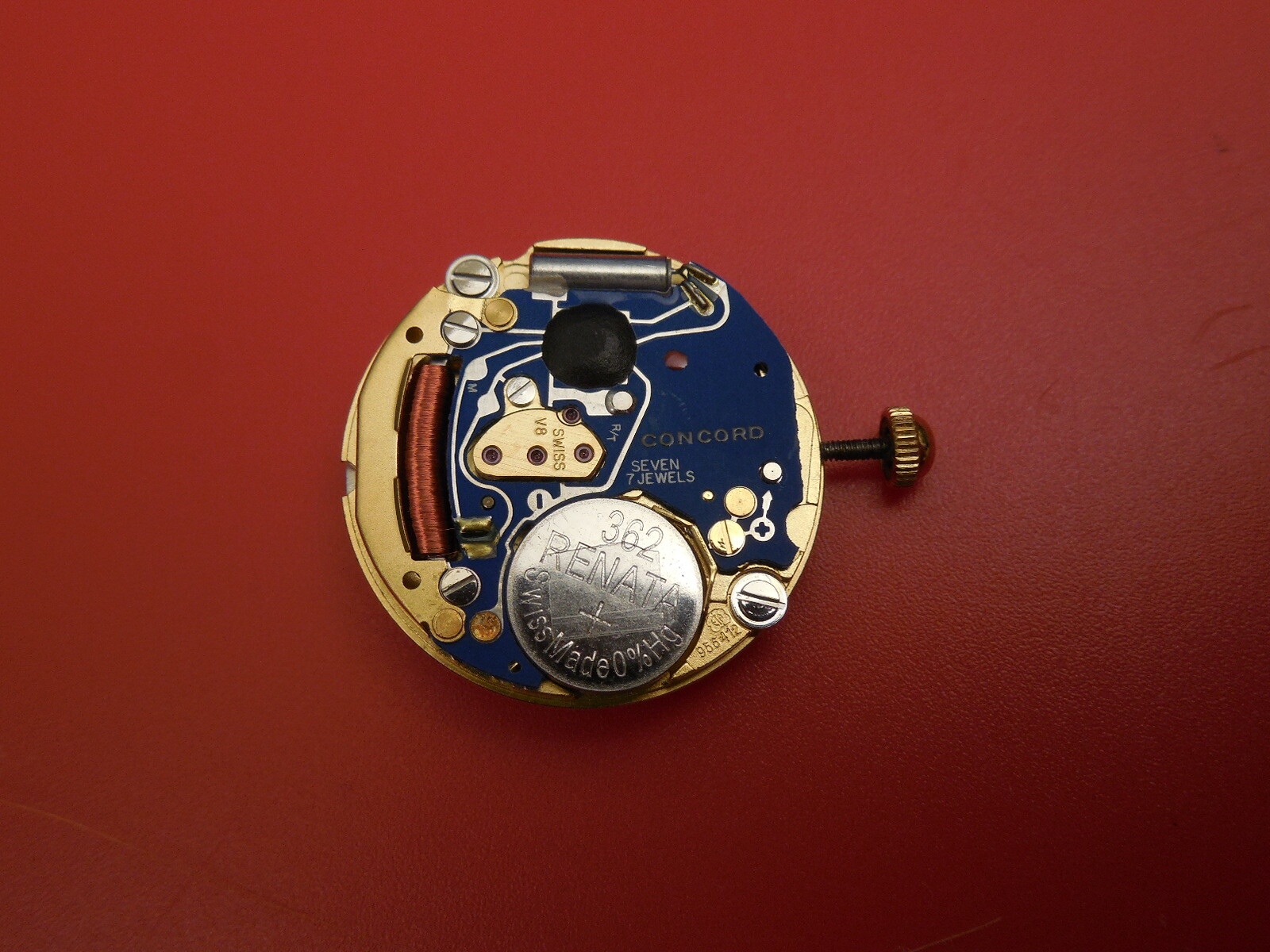 GENUINE CONCORD 7 JEWEL QUARTZ IMPRESARIO MOVEMENT & DIAL & HAND