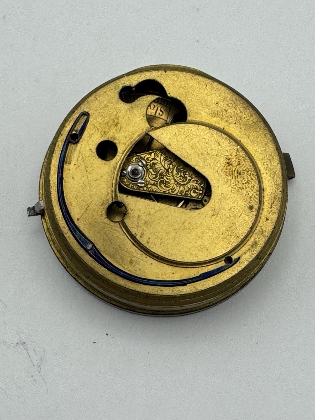 Vintage Fusee Barrett London Fetter Lane Pocket Watch Movement For Parts