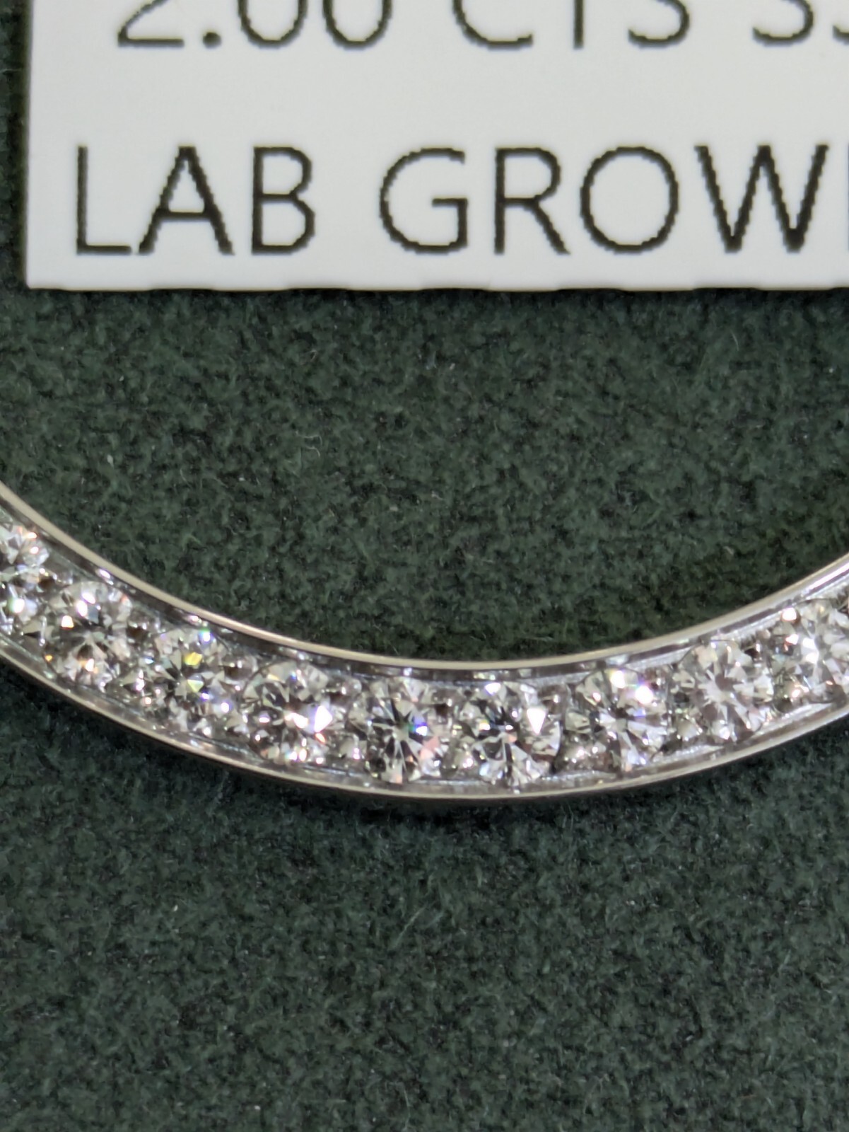 LAB GROWN Mens Steel Diamond Bezel For Rolex 36mm 2.00 Cts LAB GROWN DIAMONDS
