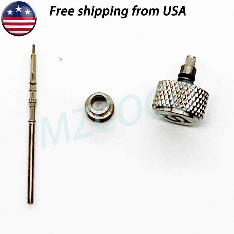 For 7S26 NH35 NH36 SKX007 Knurled Crown Signed ‘S’ Mod Parts Polished Finish