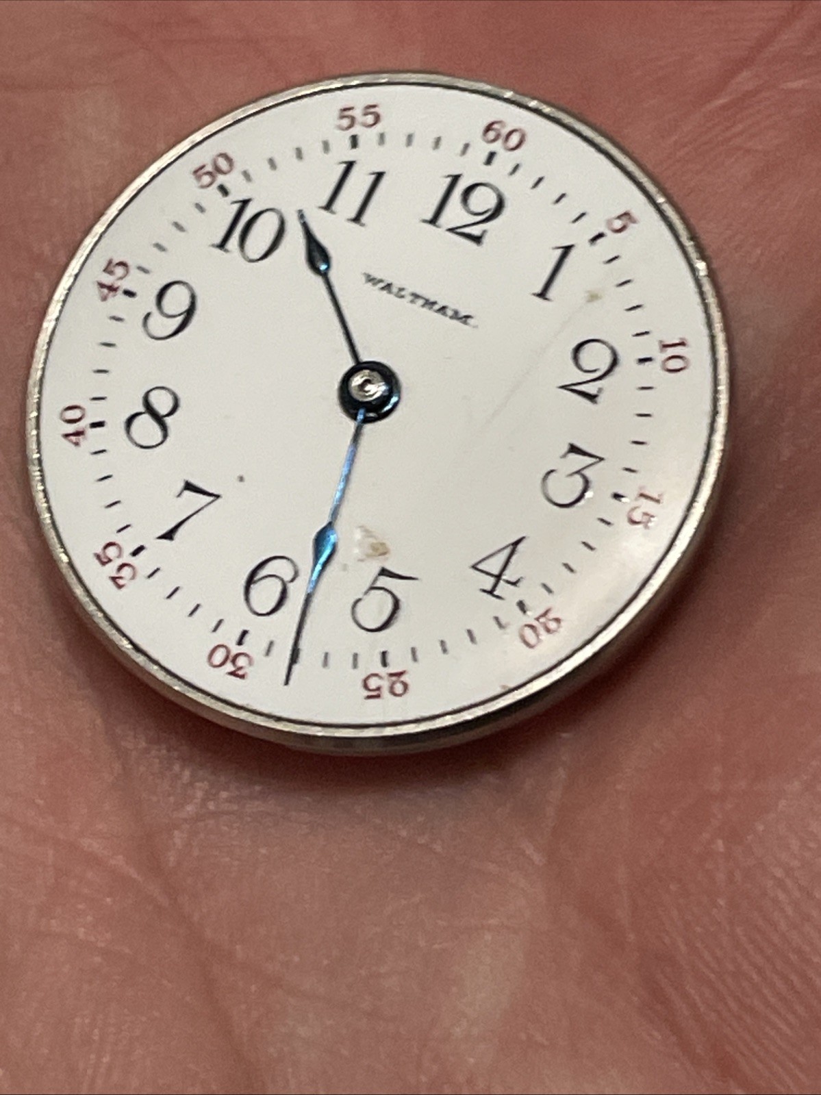 American Waltham Watch Co. 12650038 25mm Watch Movement Dial Hands Parts Repair