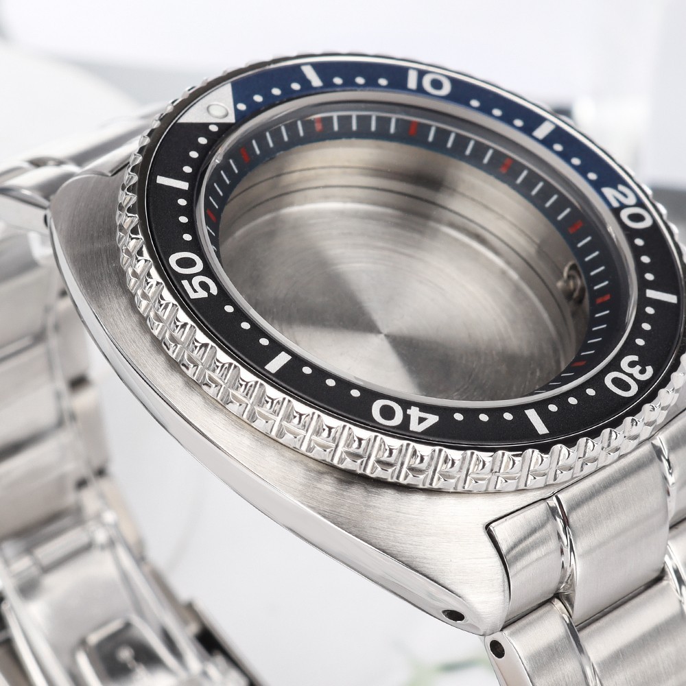 45mm NH35 Watch Case Bracelet Batman Bezel Modify turtle For Seiko NH35 Movement