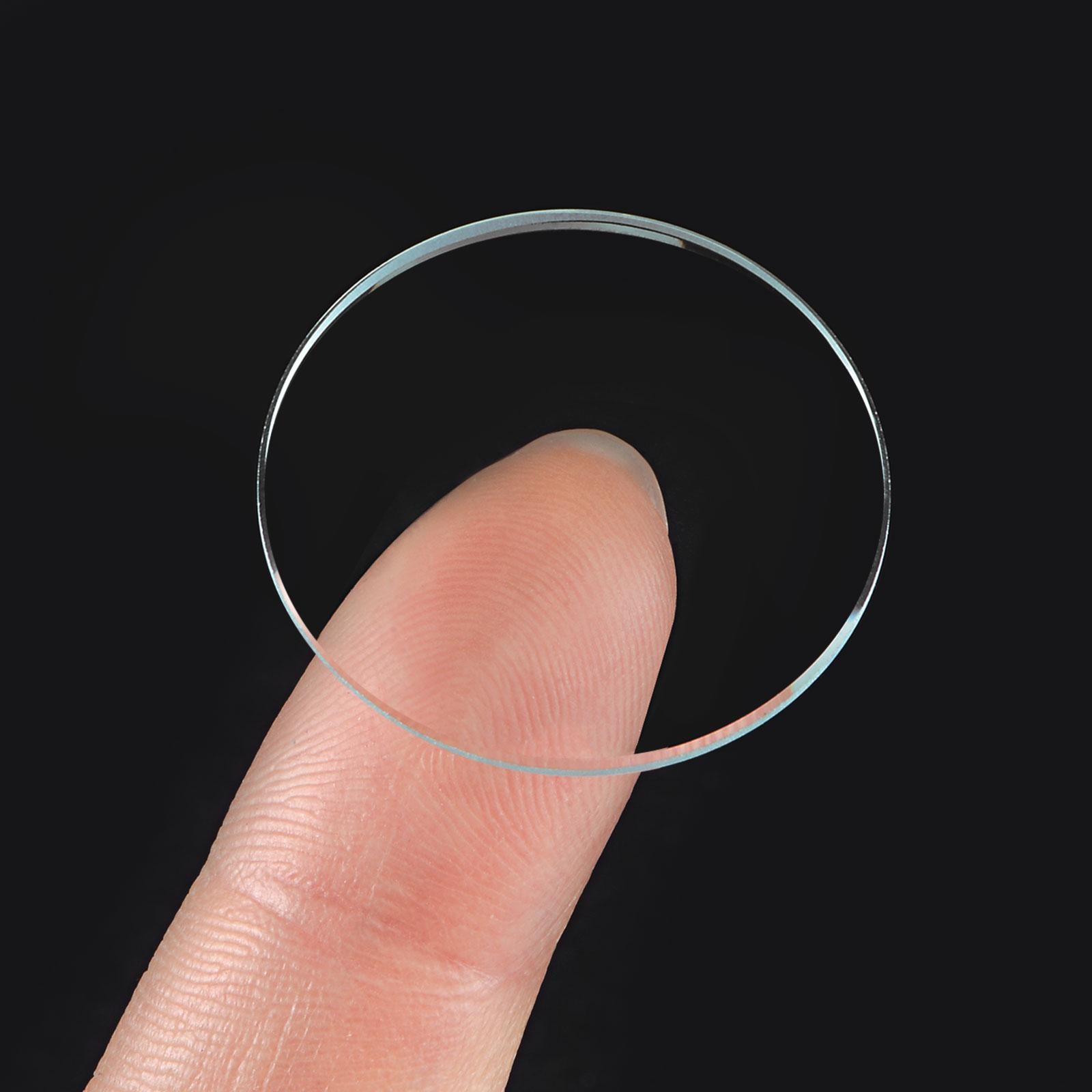 6Pcs Round Flat Watch Crystal Lens Glass 25mm Dia Replacement Parts Clear