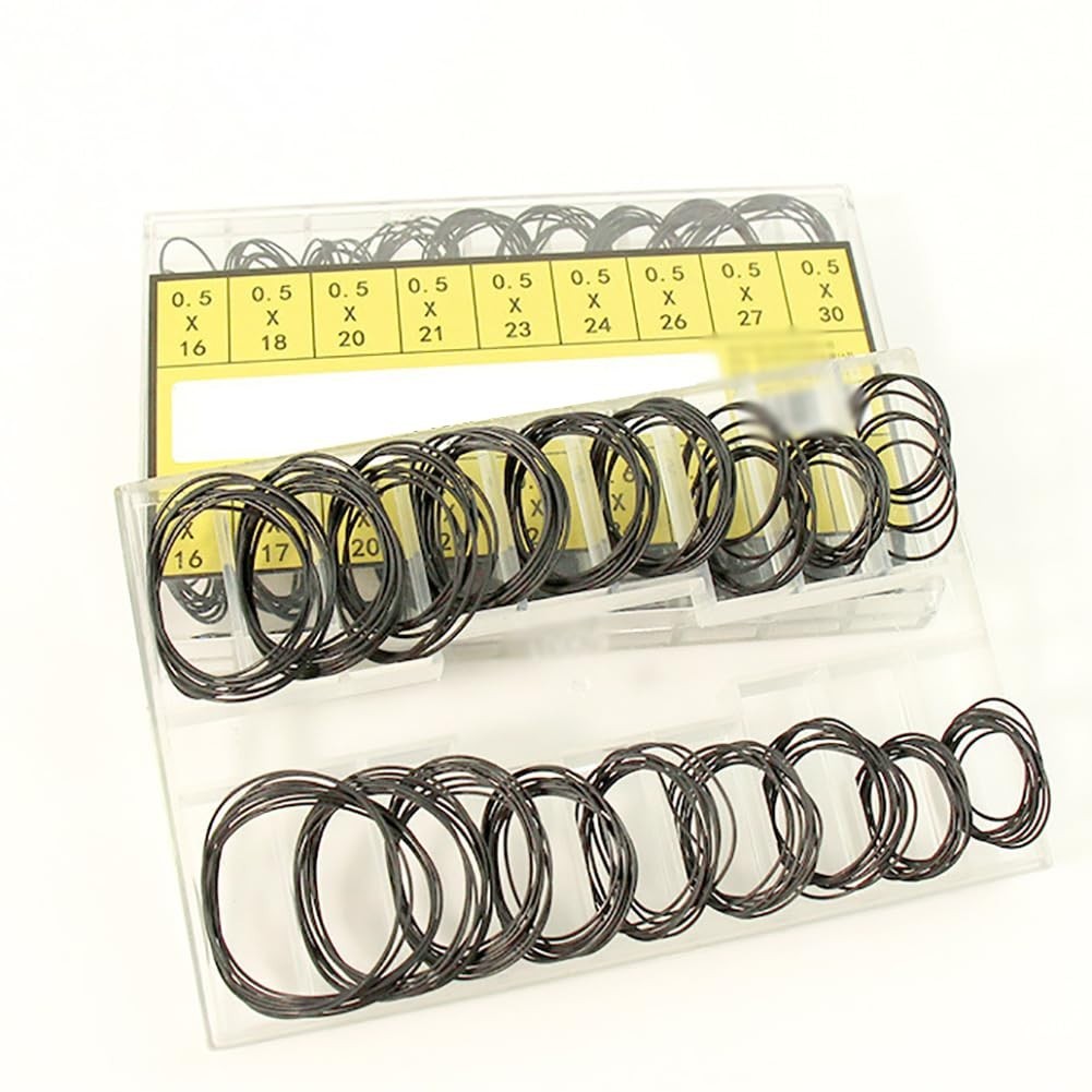About 180 Pcs O Ring Watch Gasket Rubber Seal Kit Assorted Size Watch Gaskets…