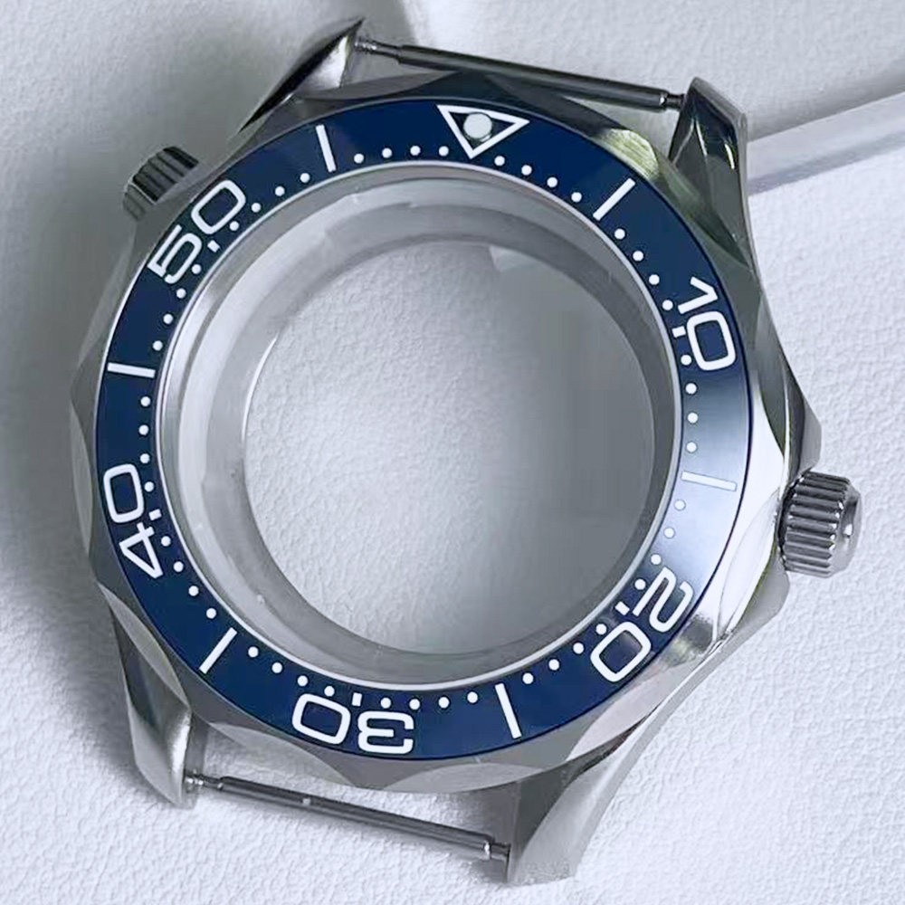 42mm Sea 300 Stainless Watch Case Mineral For NH35/36 8215 Movement 30.8mm Dial