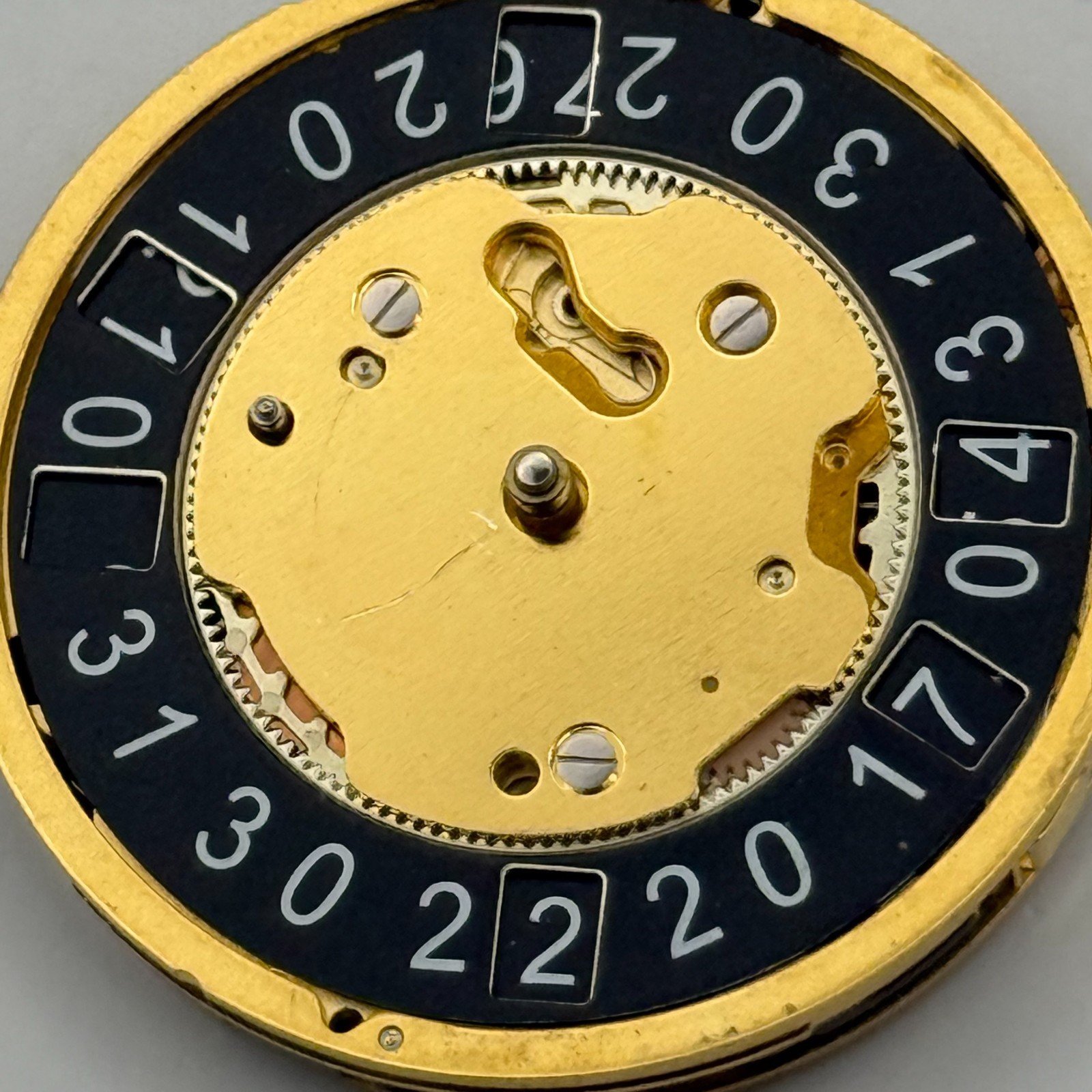 Ronda 4120.B Watch Movement Quartz Swiss Black Date 7 Jewels Parts Repair 28.5mm