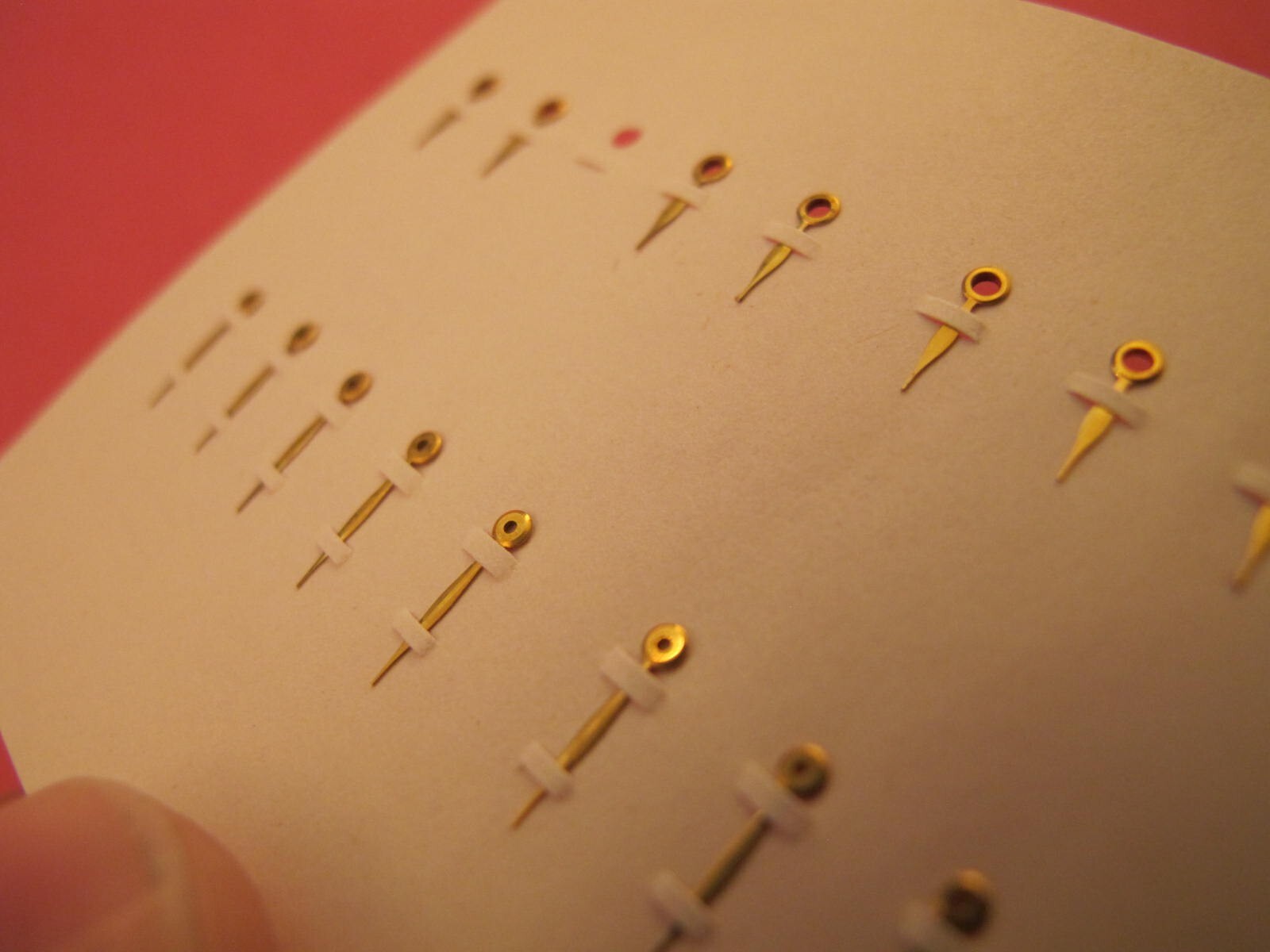 LECOULTRE CALIBER 438 OLD STOCK GILT LEAF HAND SET NOS 5.5/8MM REF 50M #23