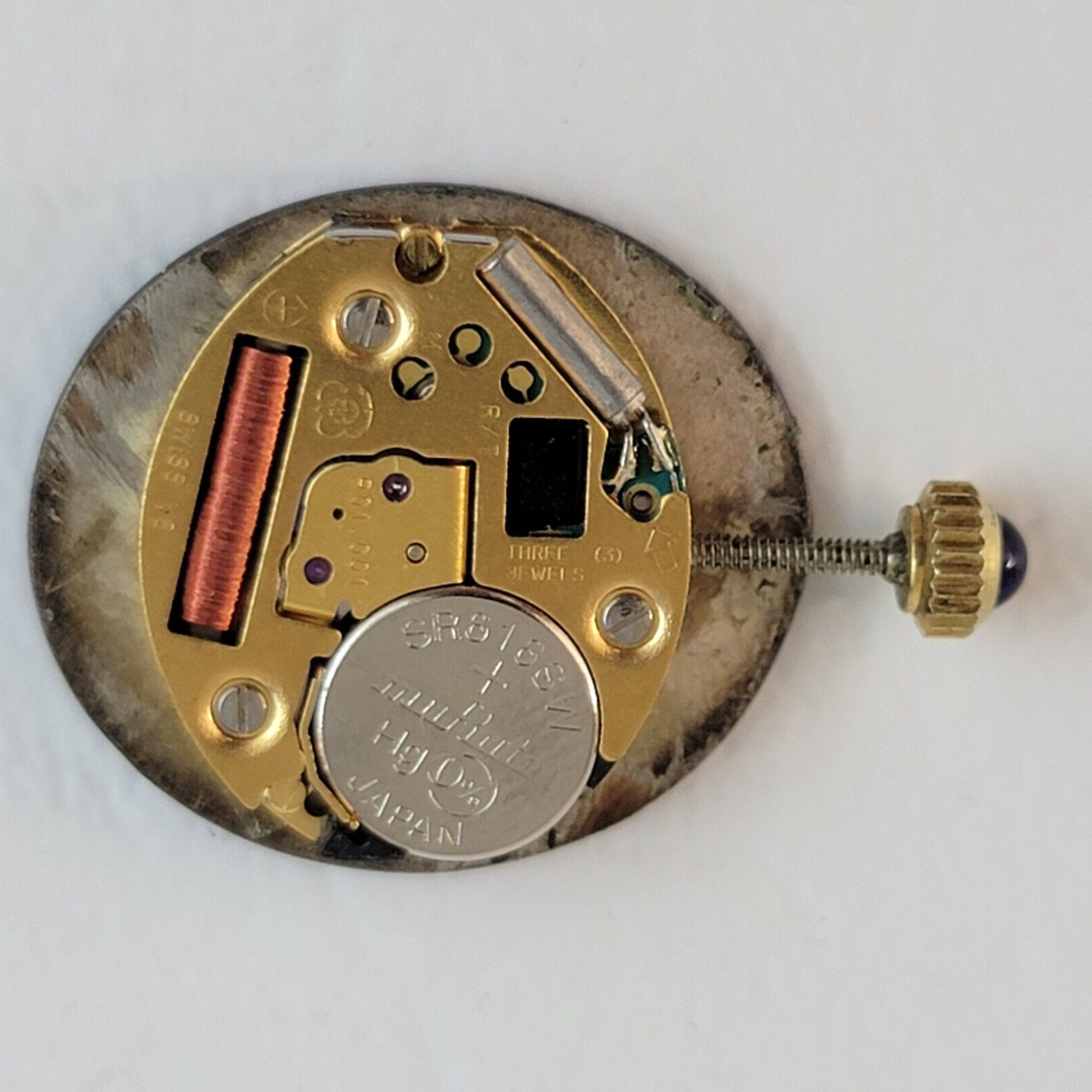 Genuine CORUM Quartz Movement Lapis Lazuli Stone Dial Crown Hands Crystal #901