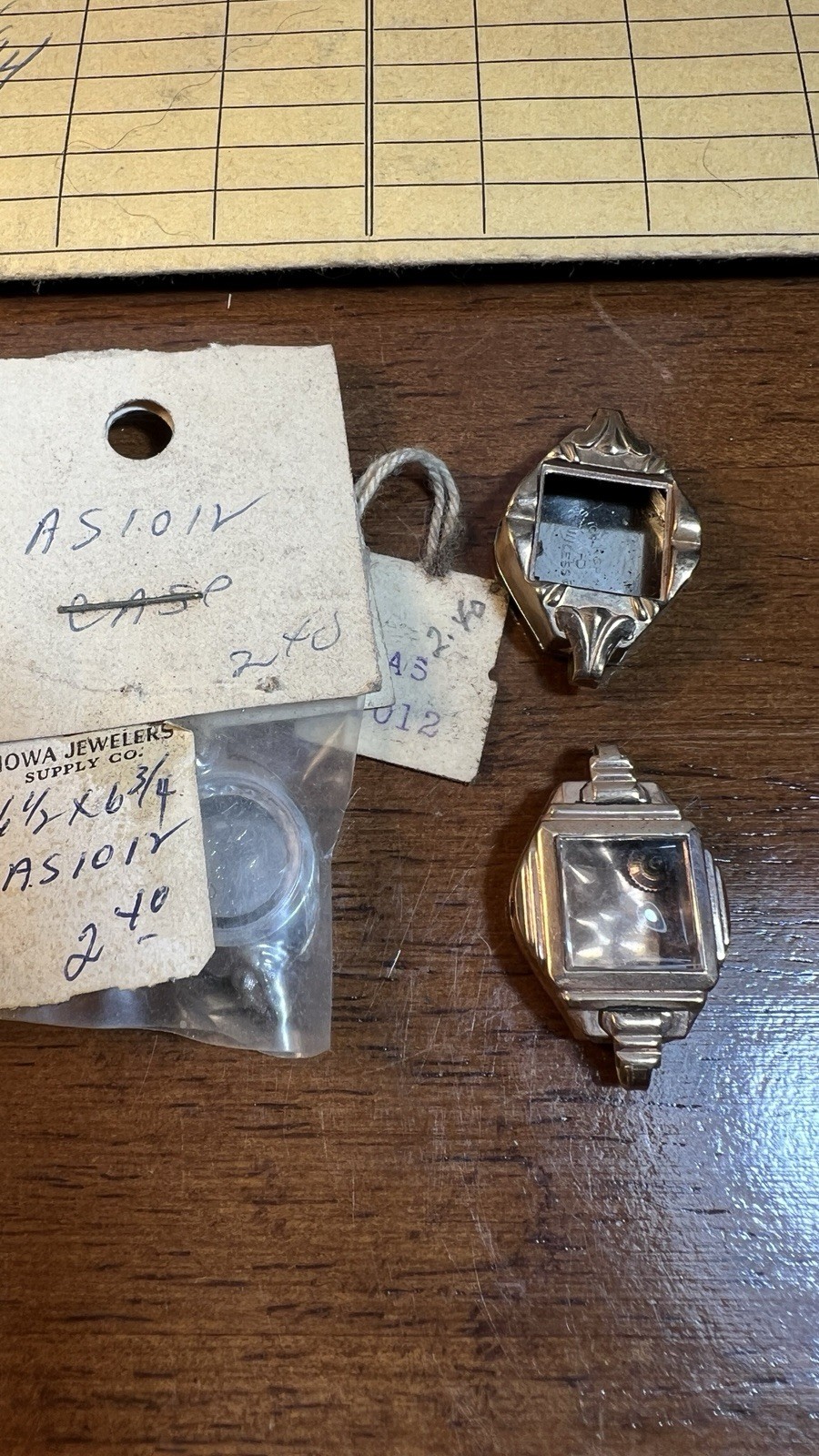 Watchmaker Repair Lot 26 Crystals 6 Cases NOS Glass BB WC Hamilton Seiko 4 Bands