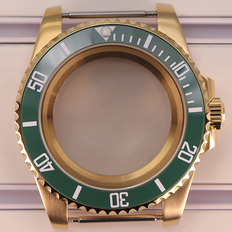 40mm Golden 316L Stainless Watch Case Dive 20ATM For NH35 NH36 NH34 2824Movement