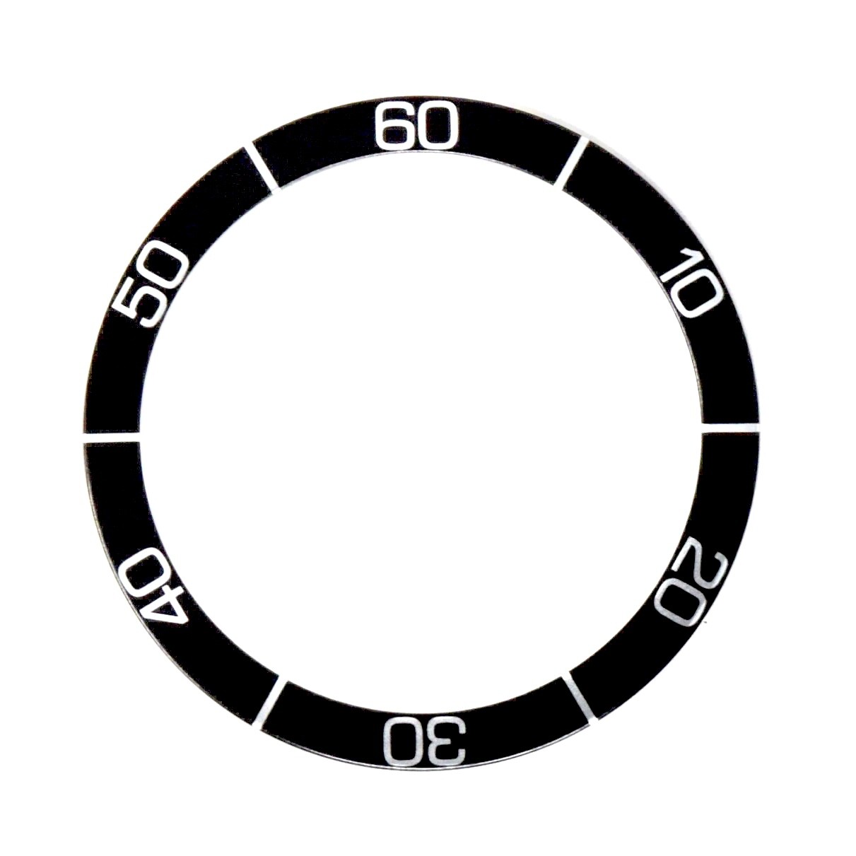 SKX007/SRPD Flat Bezel Insert – Black/Silver – CT6143
