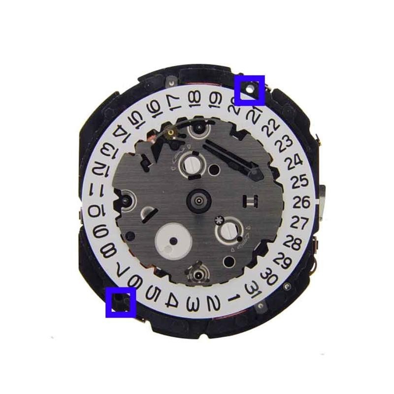 Original Hattori/Seiko/ Epson YM62, Date @3, Japan Quartz Movement, HT: 6.70mm