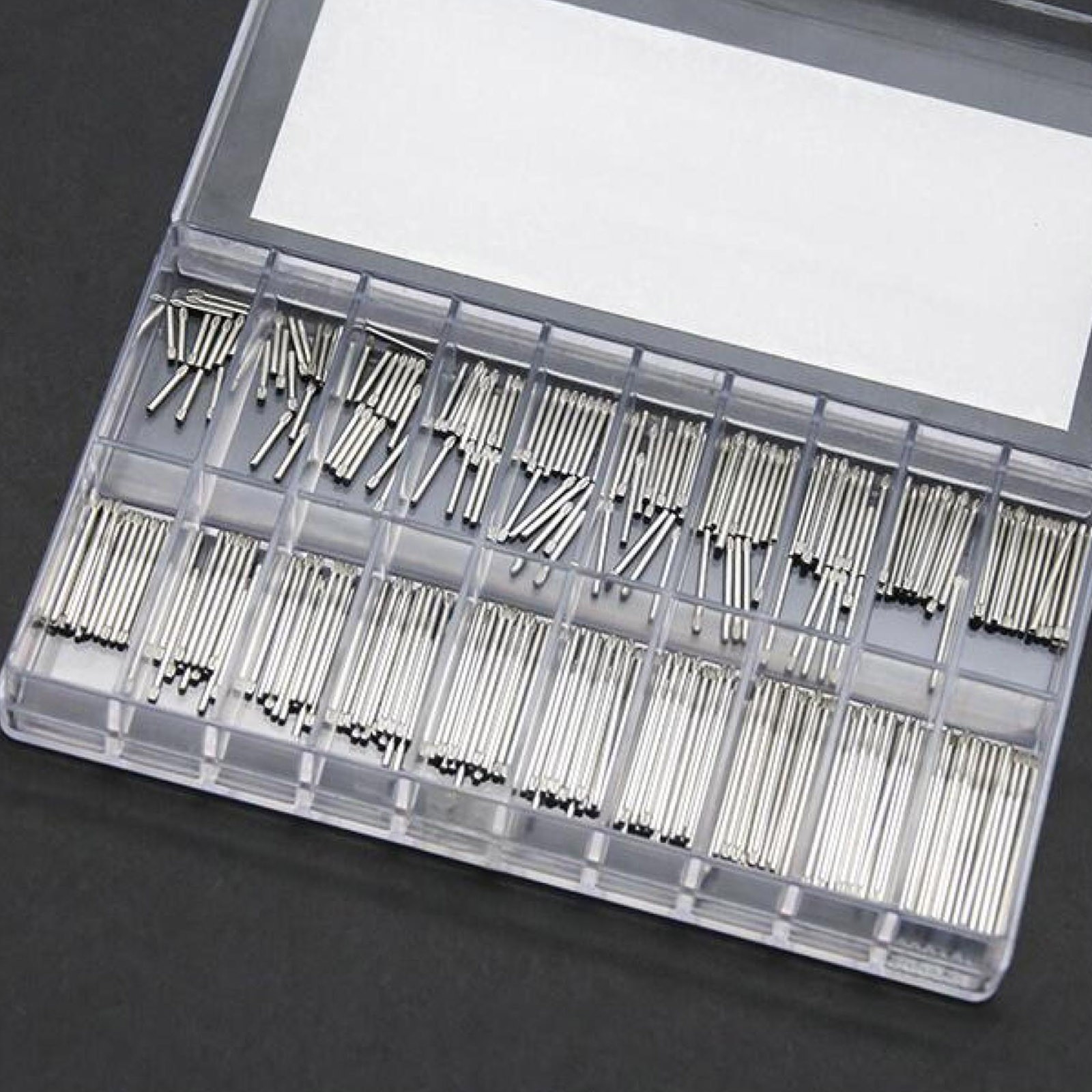 300Pcs 1.2mm 8-27mm Stainless Steel Knurled Watch Band Bracelet Link Pin C
