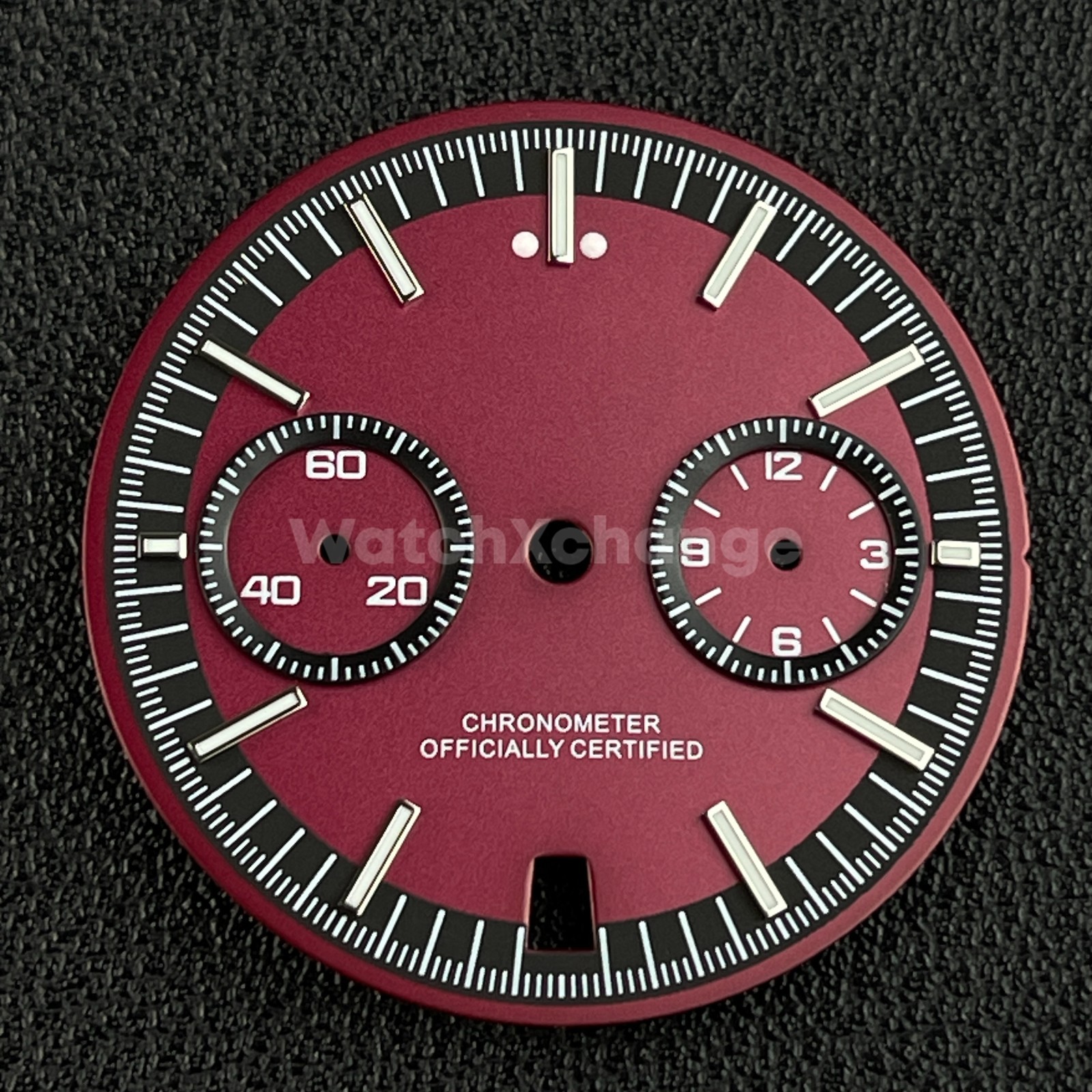 Burgundy Purple 31.5mm Modified Watch Dial Accessory for VK64 Quartz Movement