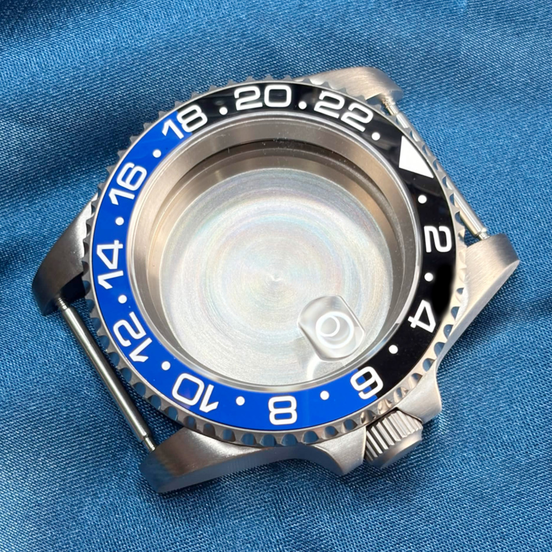 39mm Classic Blue Titanium Sapphire 20ATM Watch Case For NH35 NH36 Movement