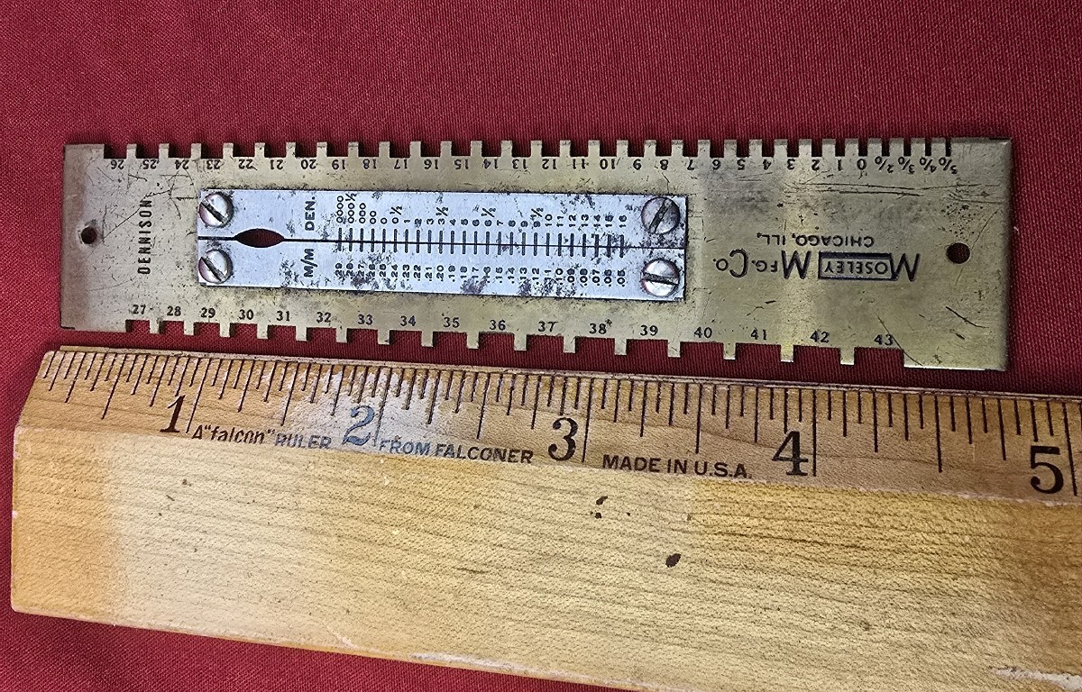 Clockmaker’s/Watchmaker’s Estate Antique Moseley/Dennison Mainspring Gauge