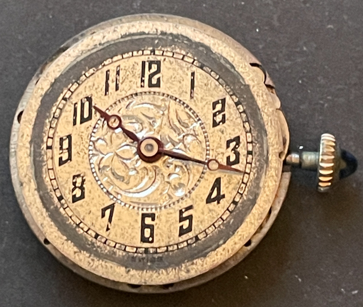 Vintage Nermy Pendant Watch Movement Good Balance Art Deco 15j Swiss