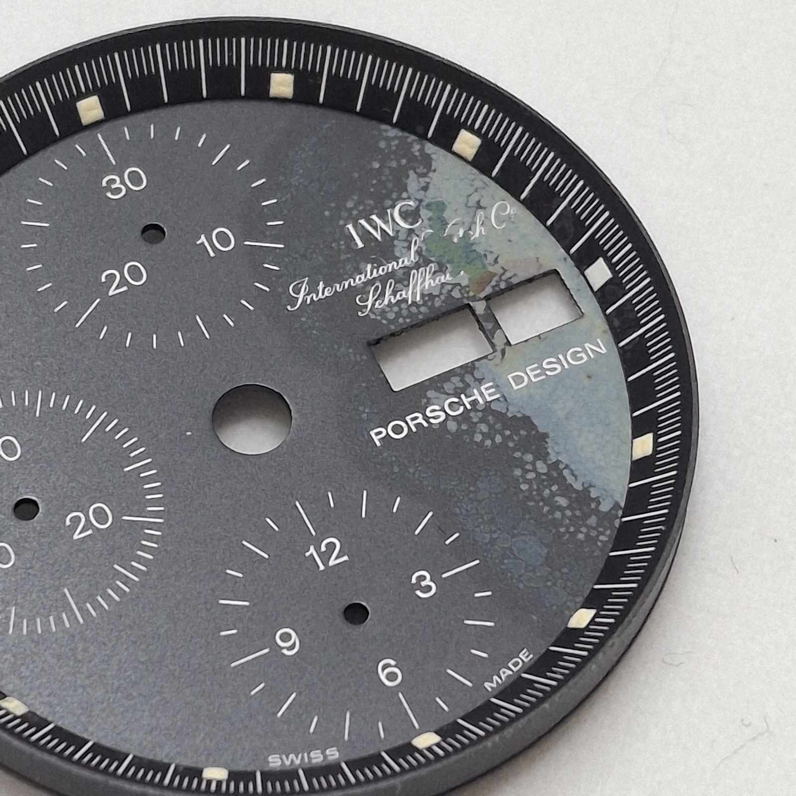 IWC Watch Chronograph Porsch Design vintage dial 29mm PARTS Part Swiss #x6